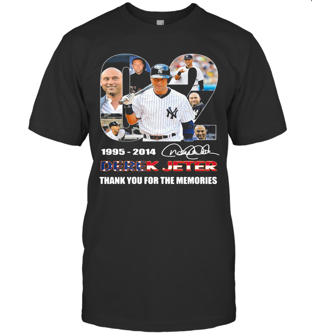 02 1995 2014 Derek Jeter Thank You For The Memories Signature T Shirt
