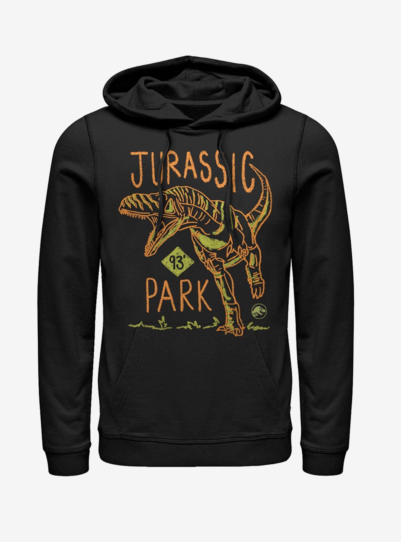 T. Rex Crayon Print Hoodie