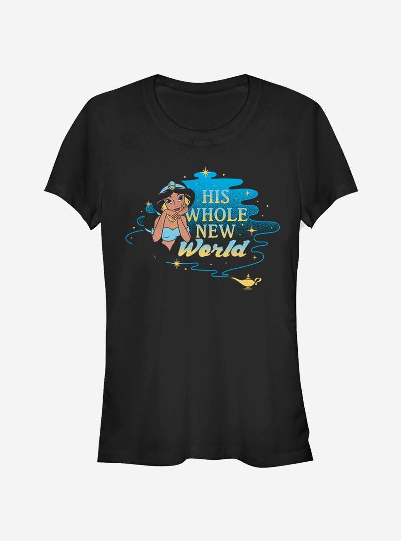 Disney Aladdin His Whole New World Jasmine Girls T-shirt | Trendy Graphic Tee