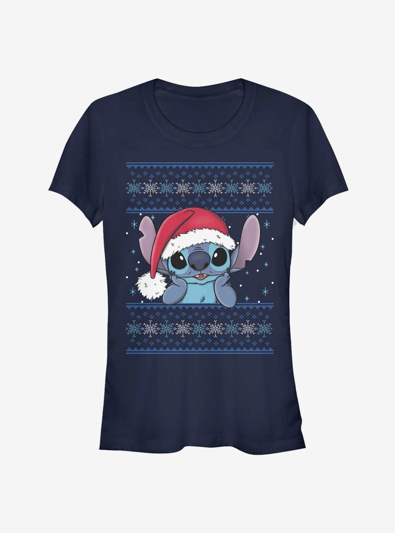 Disney Lilo Stitch Christmas Santa Stitch Girls TShirt T-Shirt | Premium Graphic | Top Pick For Gifting