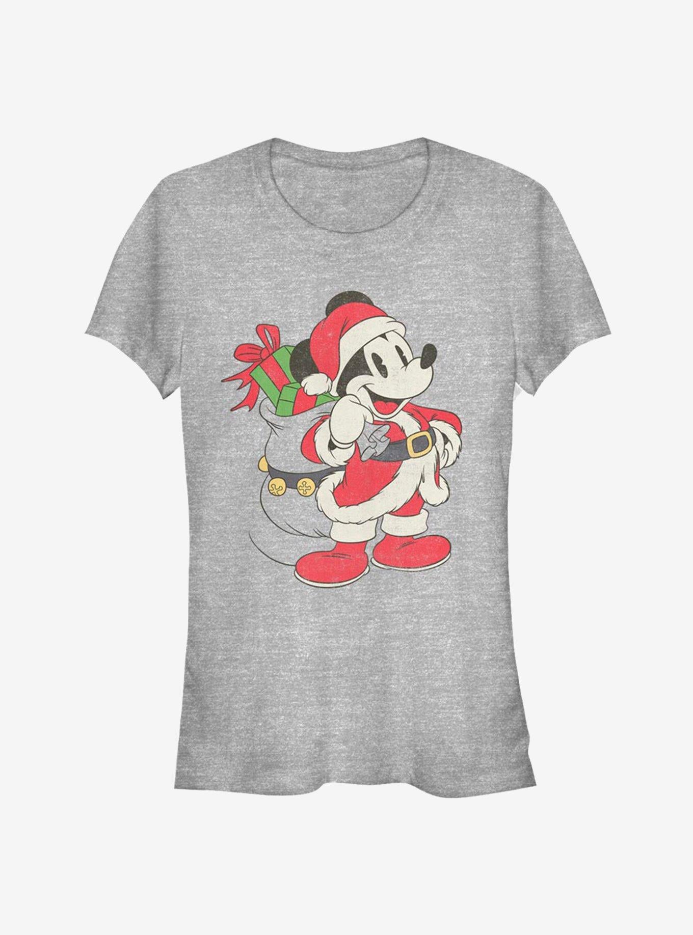 Disney Mickey Mouse Christmas Santa Classic Girls T-Shirt T-Shirt | Streetwear Vibe | Great Gift Idea