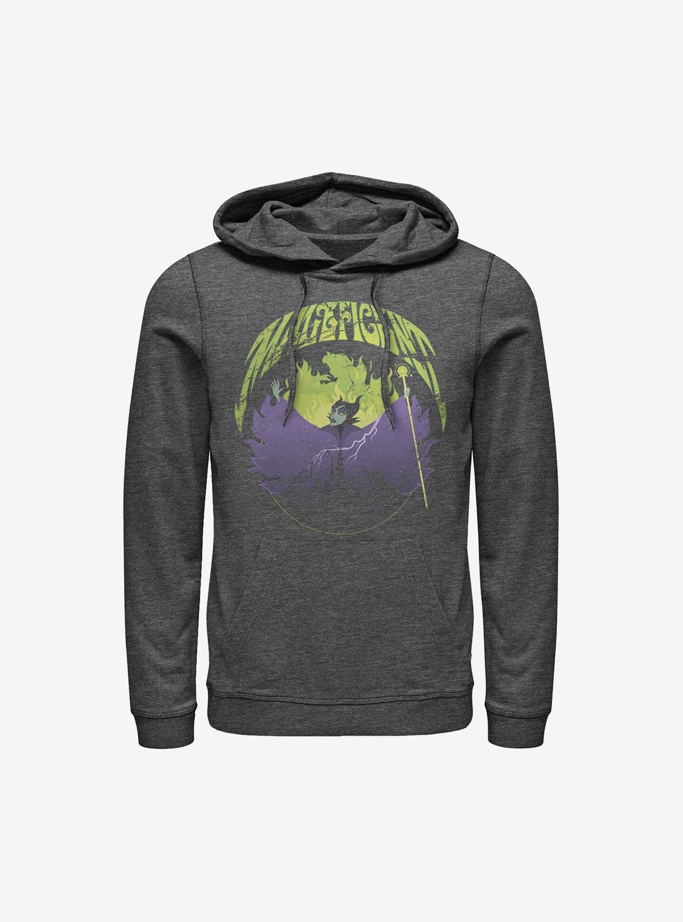 Disney Maleficent Maleficent Castle Flame Outline Hoodie