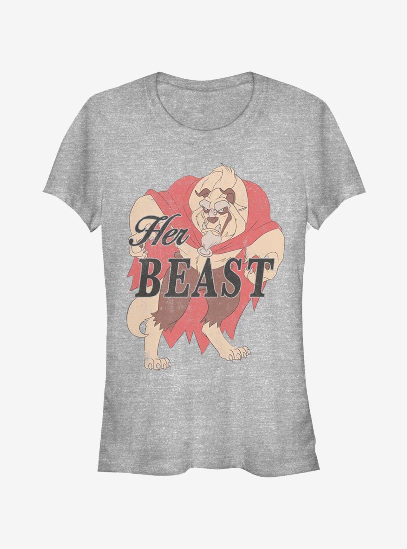 Disney Beauty And The Beast Her Beast Girls T-shirt | Trendy Graphic Tee