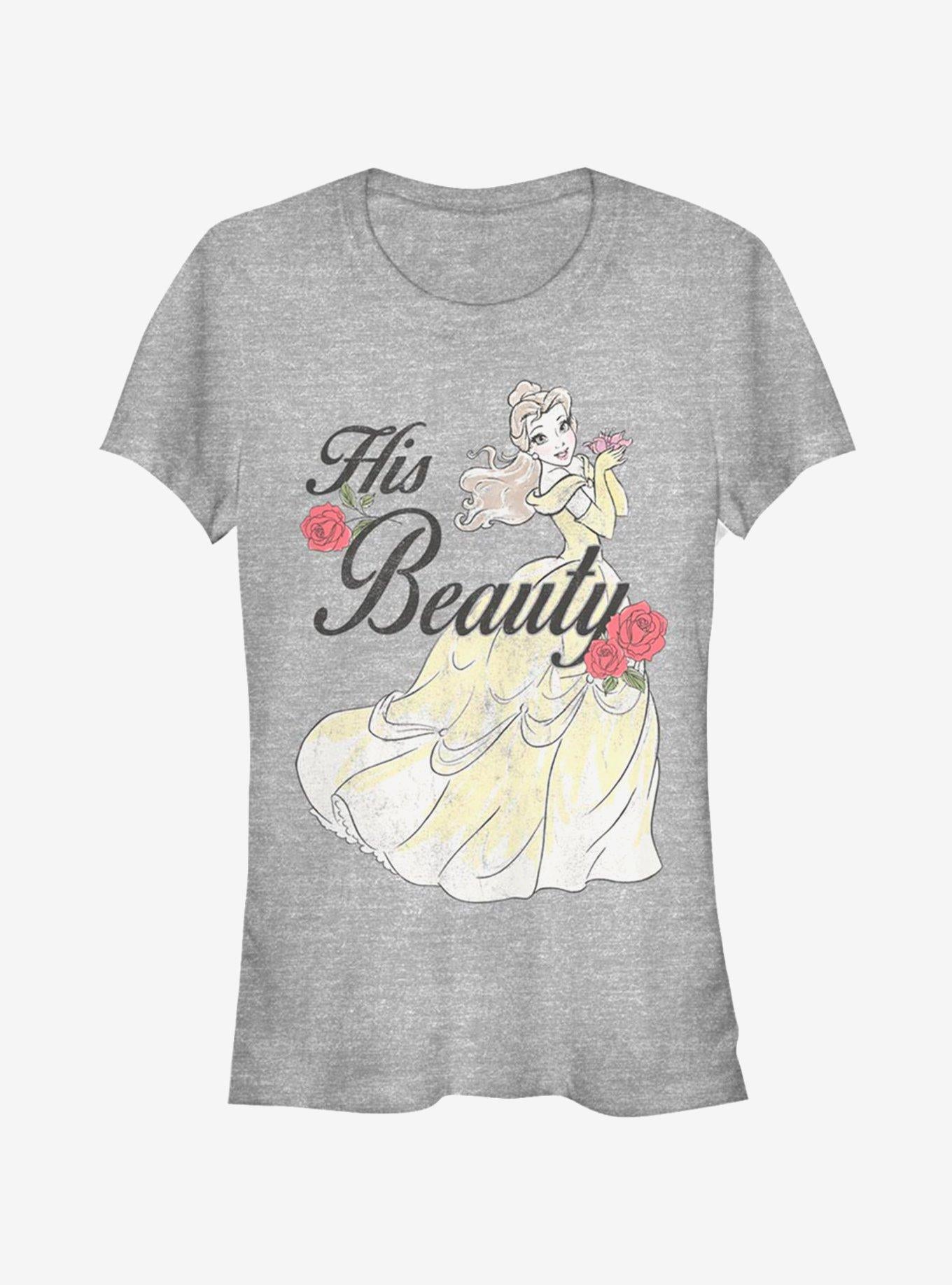 Disney Beauty And The Beast His Beauty Belle Girls T-shirt | Trendy Graphic Tee