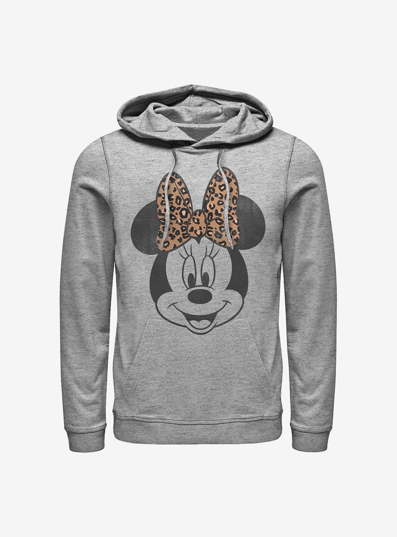 Disney Minnie Mouse Modern Minnie Face Leopard Hoodie