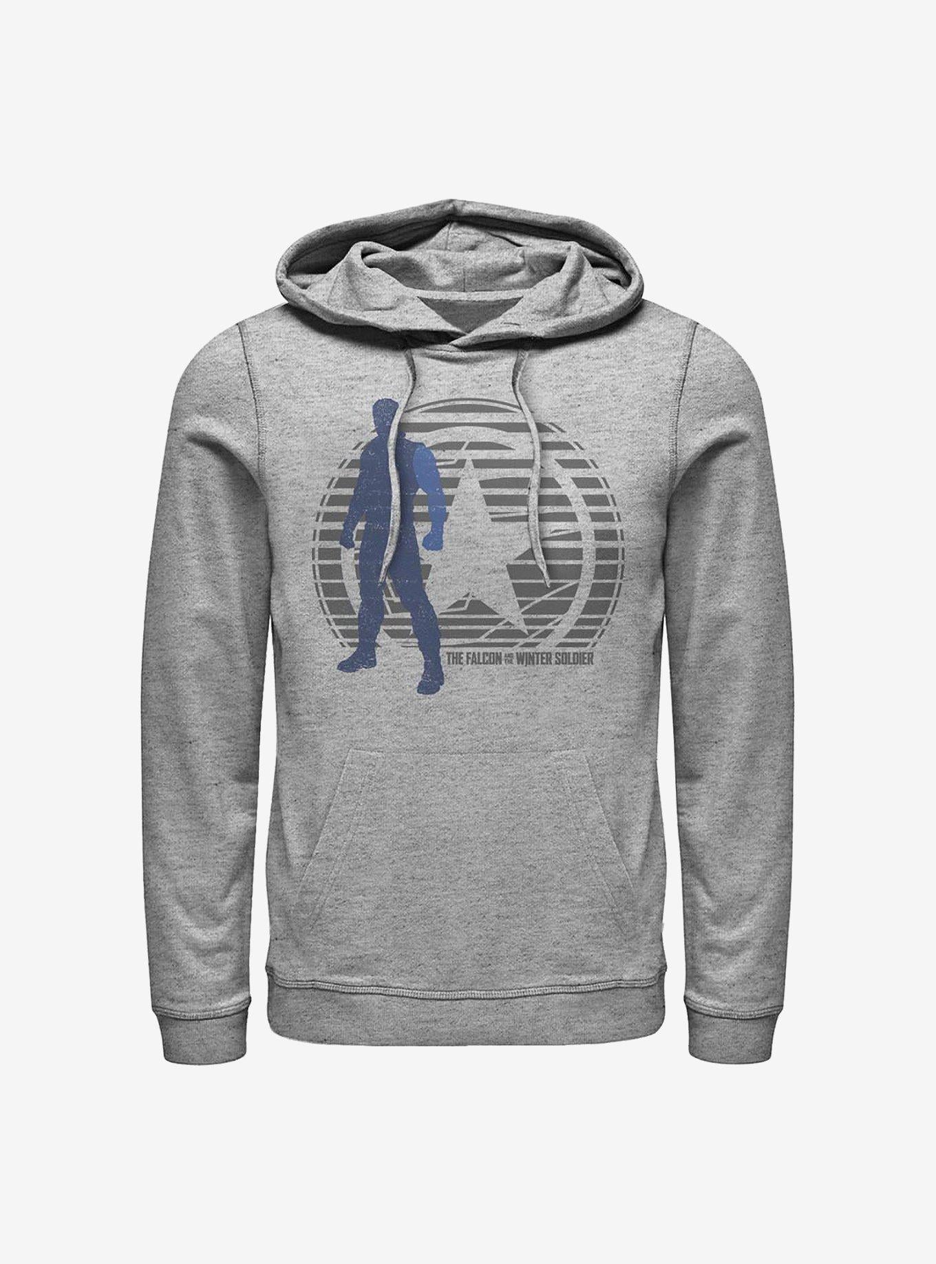 Marvel The Falcon And The Winter Soldier Winter Soldier Shield Lockup Hoodie