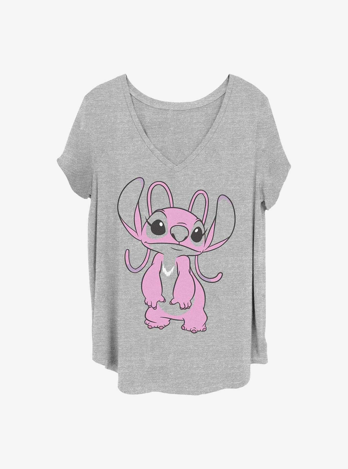 Disney Lilo & Stitch Big Angel Girls T-shirt Plus Size | Trendy Graphic Tee