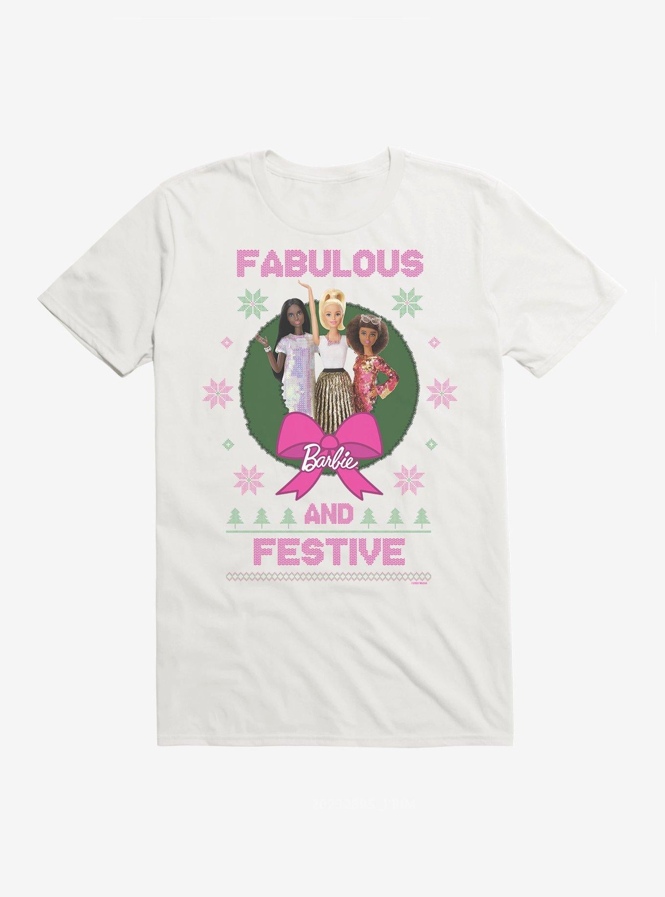 Barbie Fabulous And Festive Ugly Christmas Pattern T-Shirt T-Shirt | High-Quality Print | High Demand Item