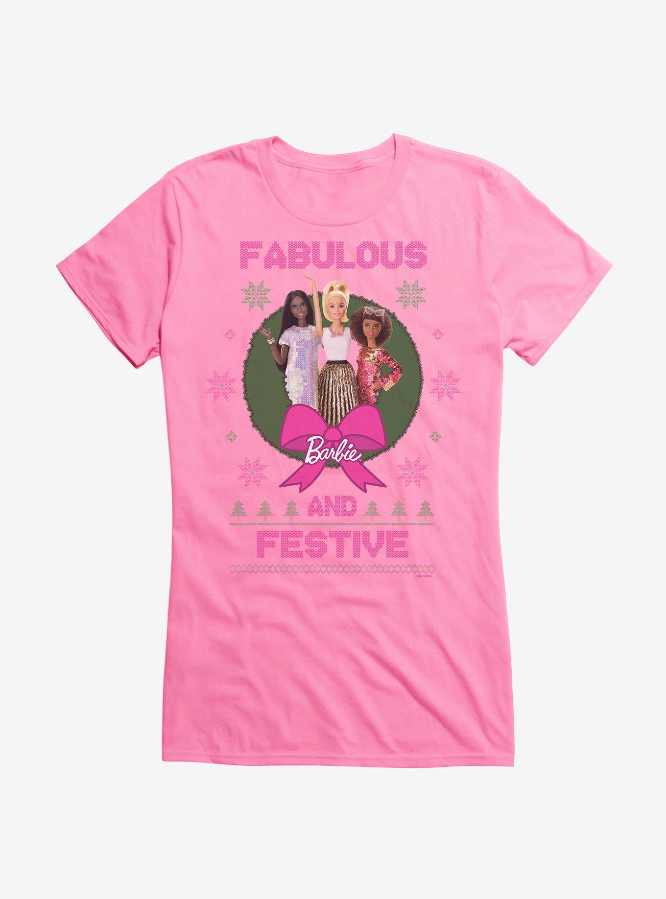 Barbie Fabulous And Festive Ugly Christmas Pattern Girls TShirt T-Shirt | Best-Selling Design | Top Pick For Gifting