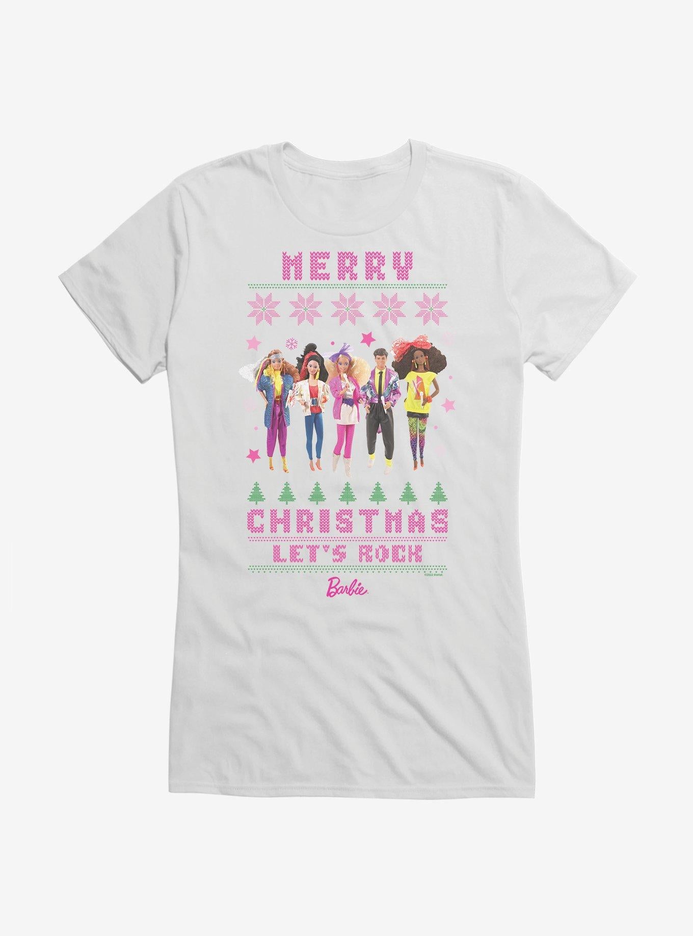 Barbie Merry Christmas Lets Rock Ugly Christmas Pattern Girls TShirt T-Shirt | Best-Selling Design | Perfect For Daily Wear