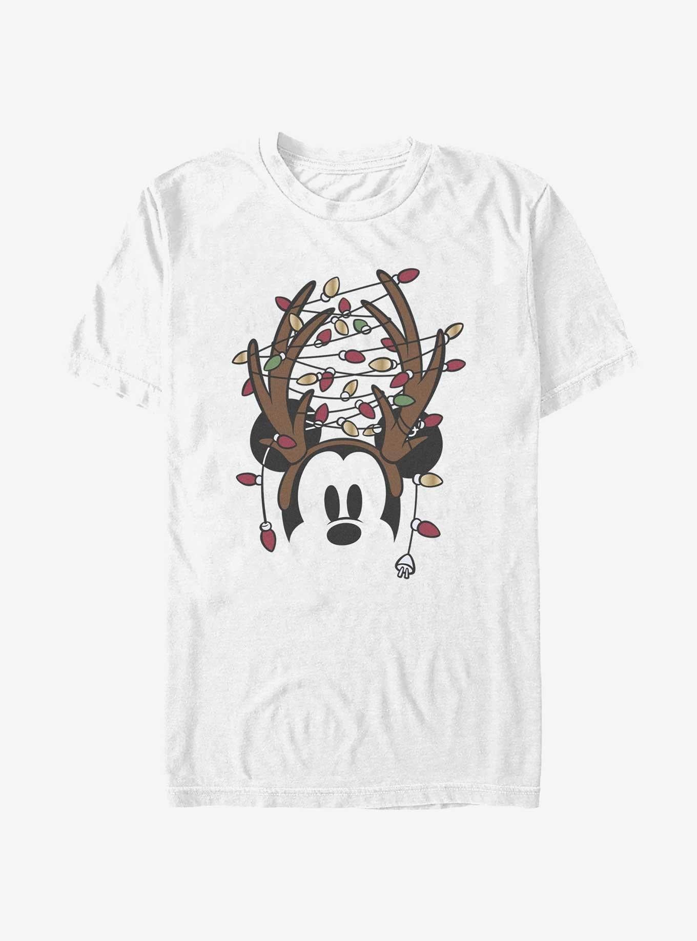 Disney Mickey Mouse Christmas Light Antlers T-Shirt T-Shirt | Aesthetic Graphic | Great Gift Idea