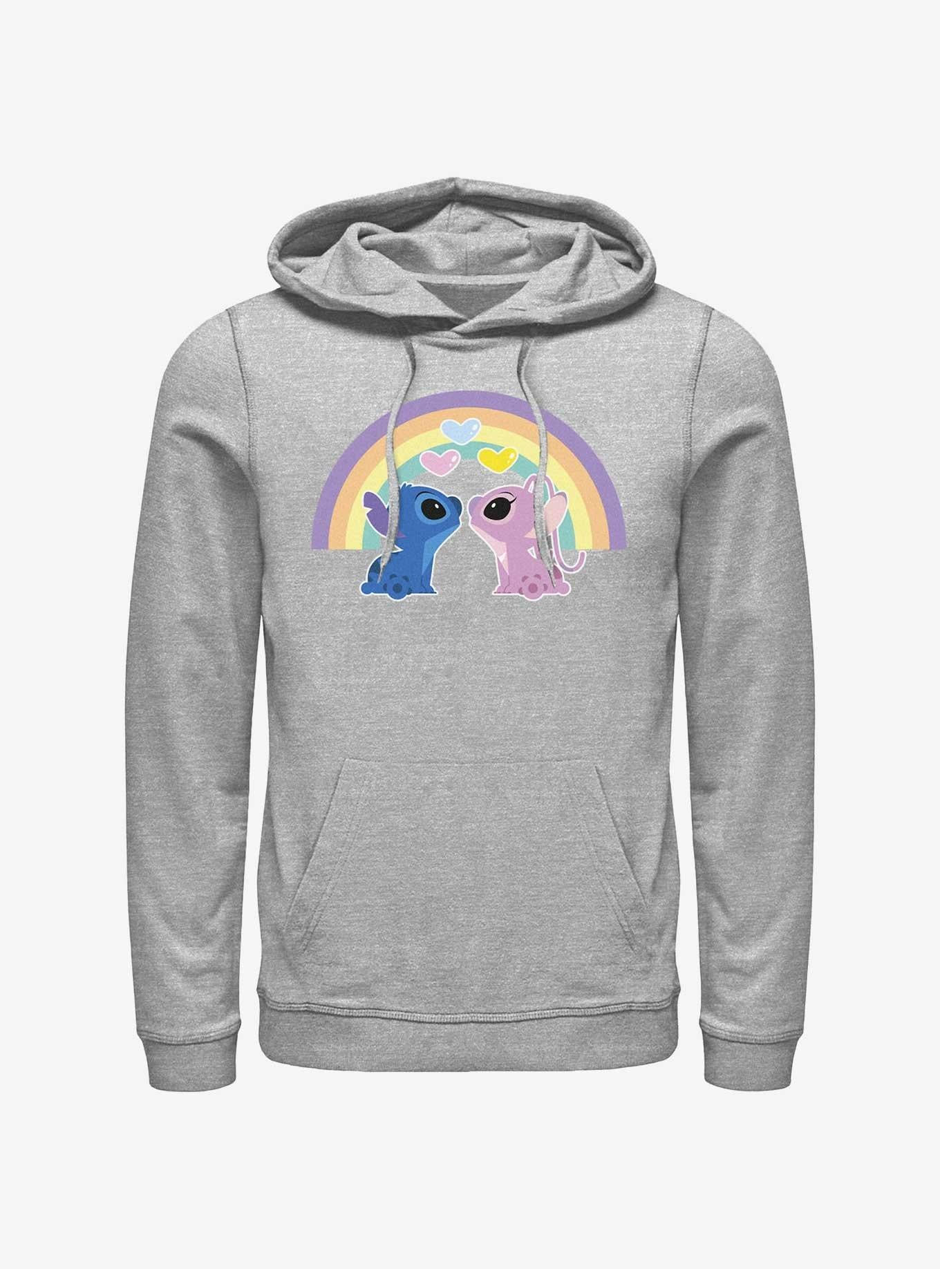 Disney Lilo & Stitch Angel & Stitch Love Under The Rainbow Hoodie