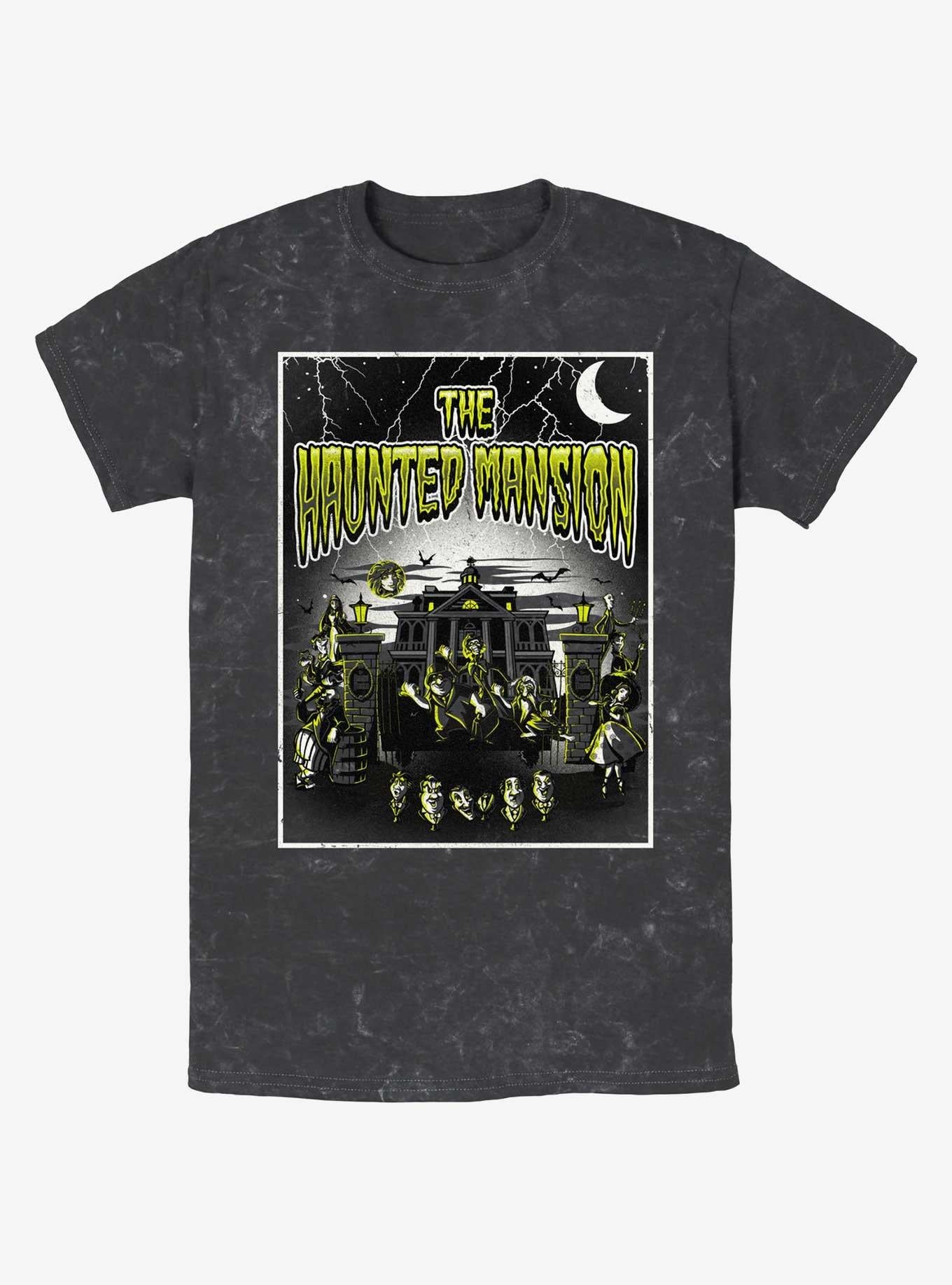 Disney Haunted Mansion Horror Mansion Poster Mineral Wash T-Shirt Hot Topic Web Exclusive