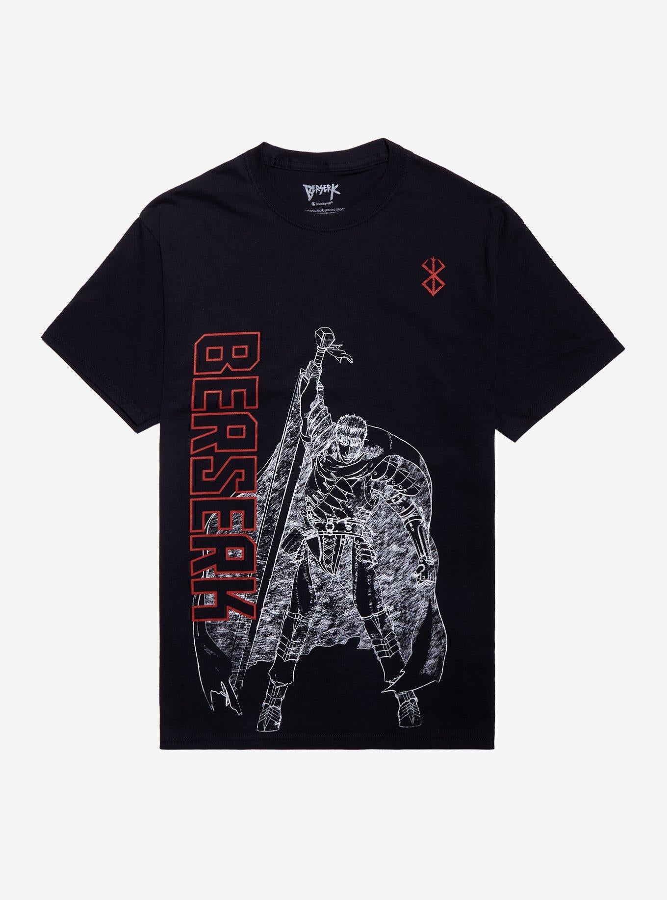Berserk Guts Outline TShirt Graphic Tee | Graphic Tee | Unisex Shirt | Top Trending Fashion