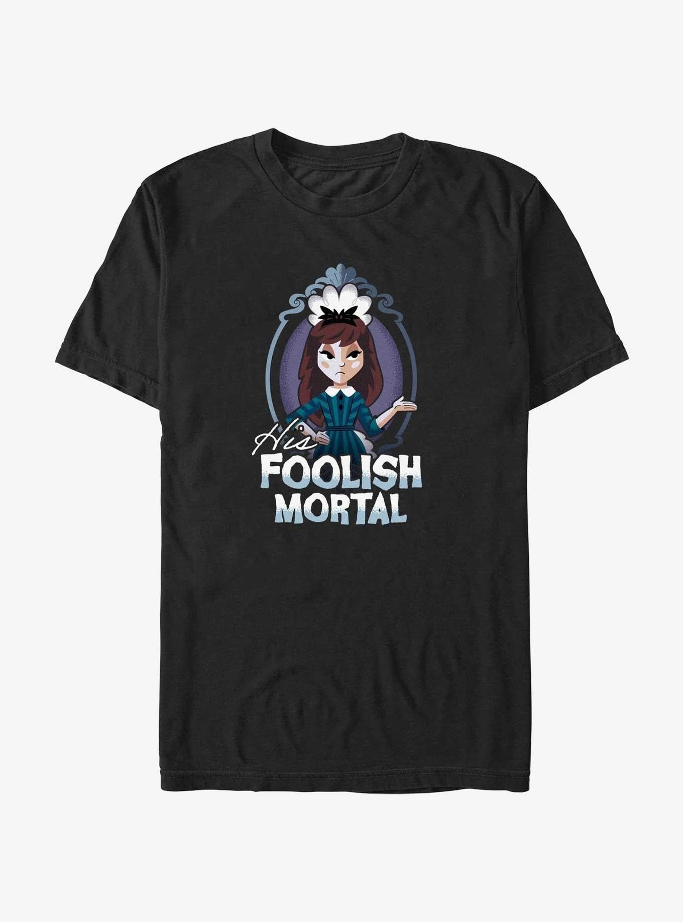Disney Haunted Mansion His Foolish Mortal Extra Soft T-shirt | Trendy Graphic Tee