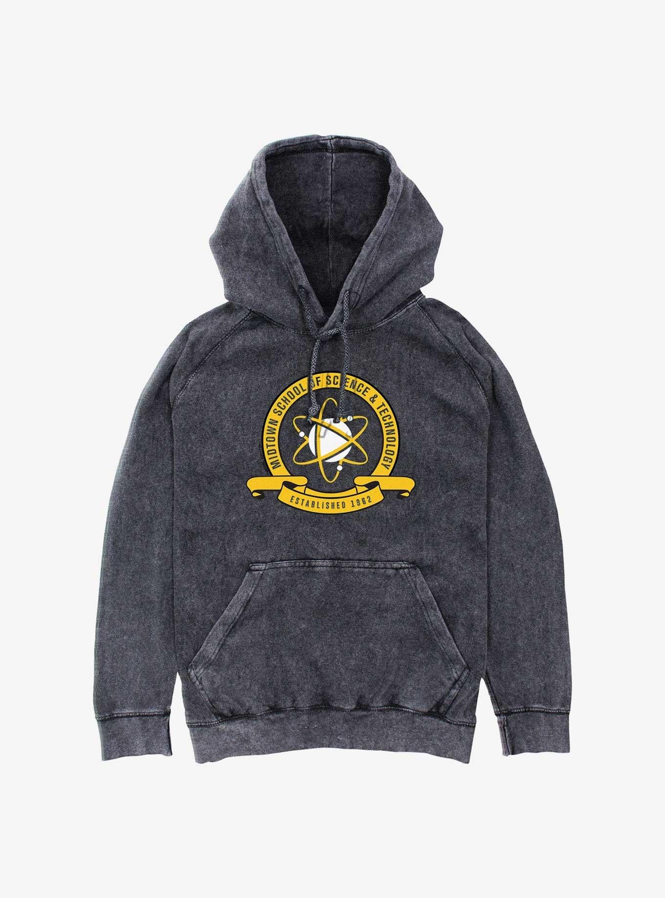 Marvel Spider-Man Midtown School Emblem Mineral Wash Hoodie