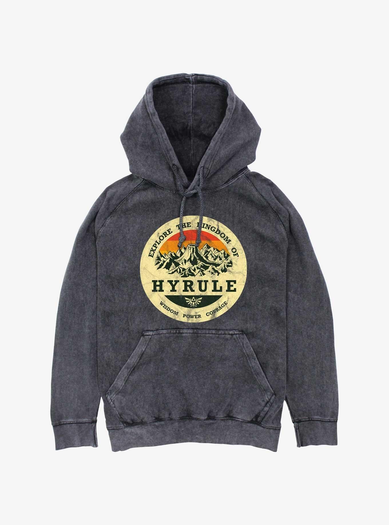 The Legend Of Zelda Explore Hyrule Mineral Wash Hoodie