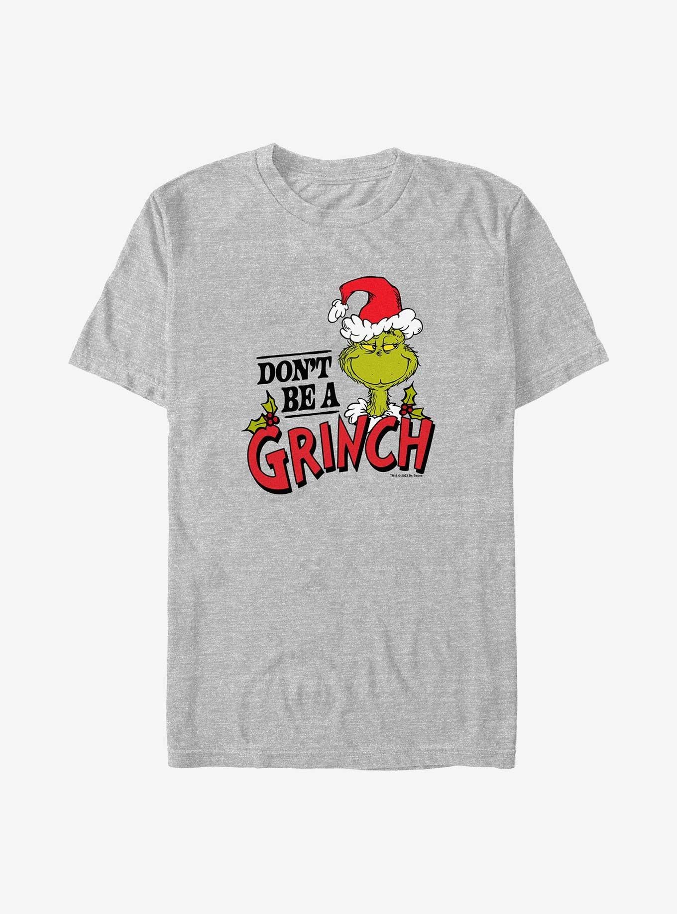 Dr Seuss The Grinch Who Stole Christmas Dont Be A Grinch Big Tall TShirt T-Shirt | Vintage Christmas Look | Great For Christmas Season