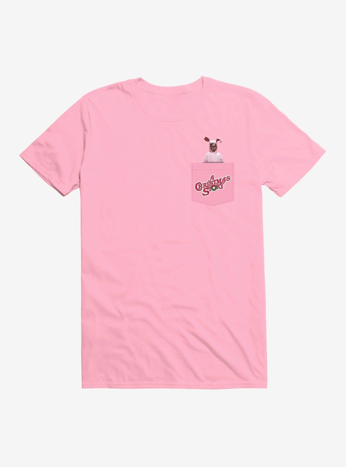 A Christmas Story Deranged Bunny Faux Pocket TShirt T-Shirt | Cute Festive Style | Perfect For Daily Wear