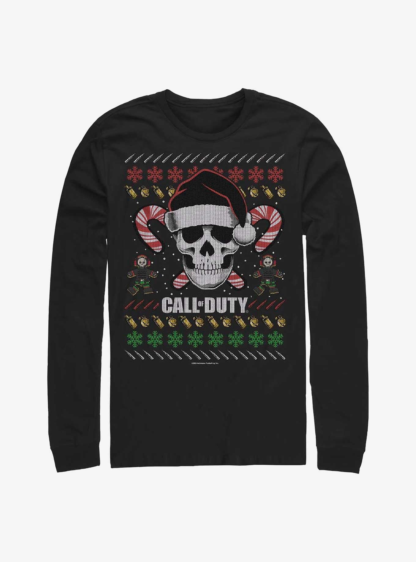 Call of Duty Ugly Christmas Skull LongSleeve TShirt T-Shirt | Vintage Christmas Look | Perfect For Daily Wear
