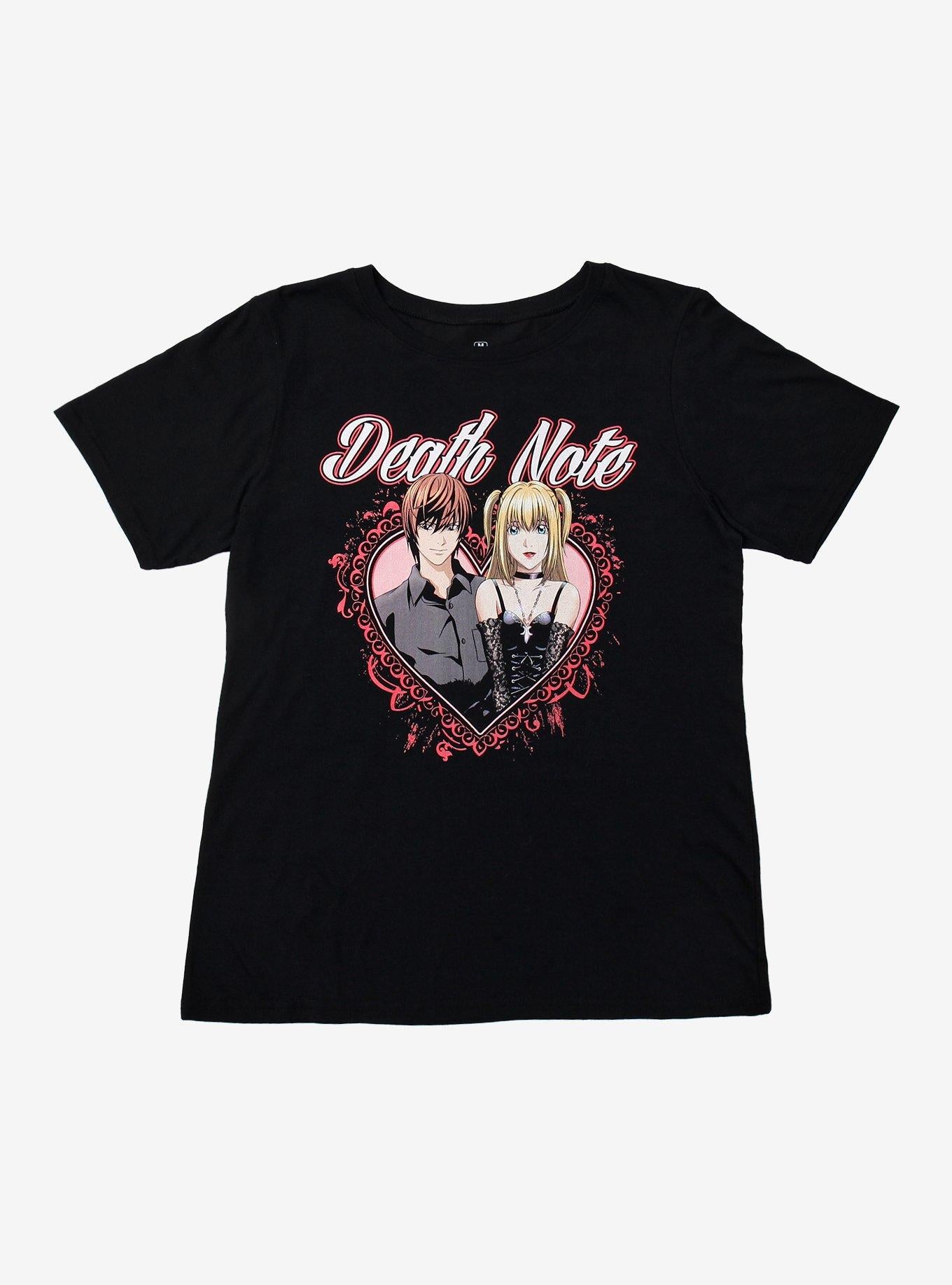 Death Note Misa Light Heart Filigree Boyfriend Fit Girls TShirt T-Shirt | Seasonal Must-Have | Perfect Holiday Gift