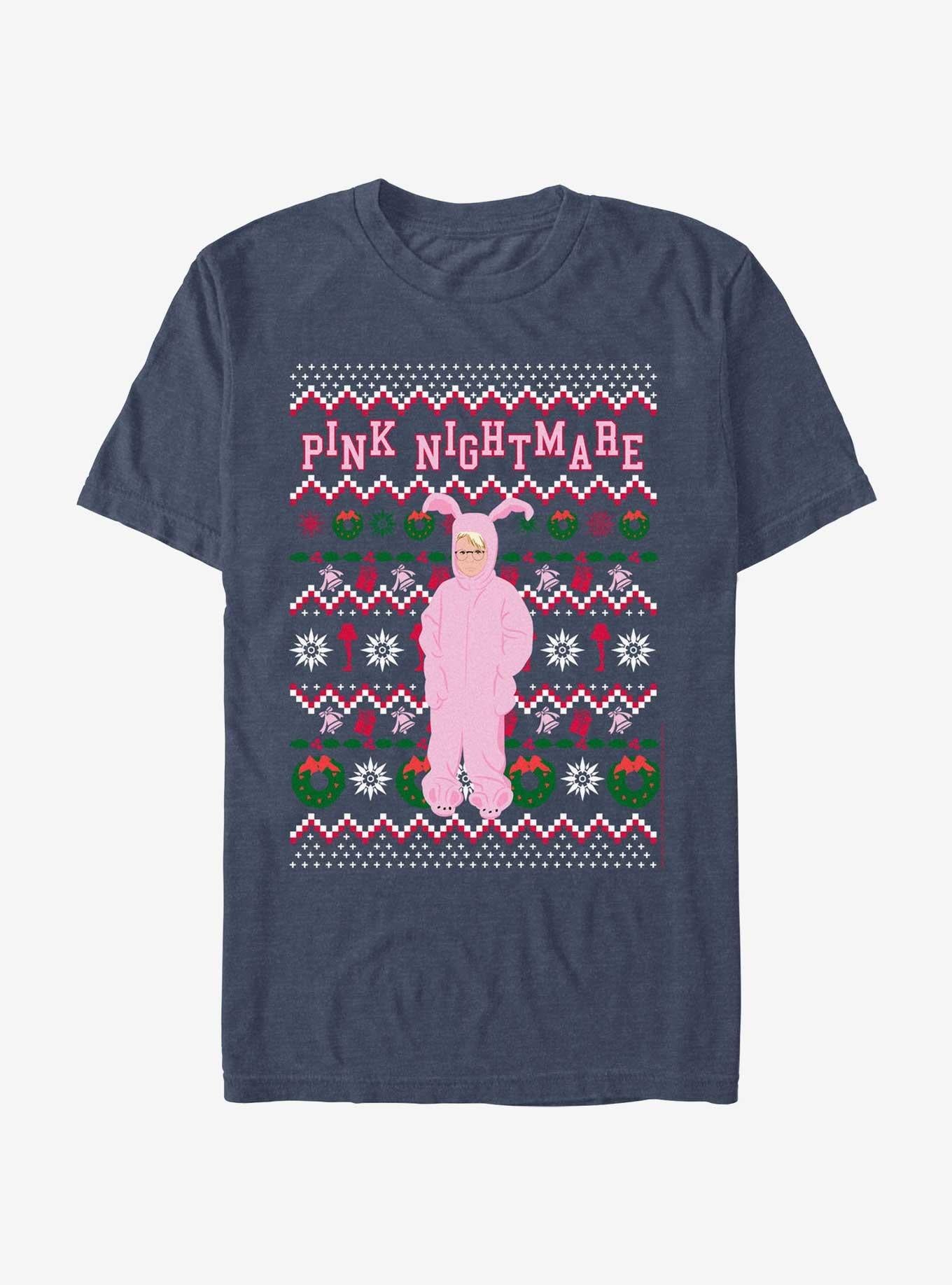 A Christmas Story Pink Bunny Nightmare Ugly Sweater TShirt T-Shirt | Premium Graphic | Perfect For Daily Wear