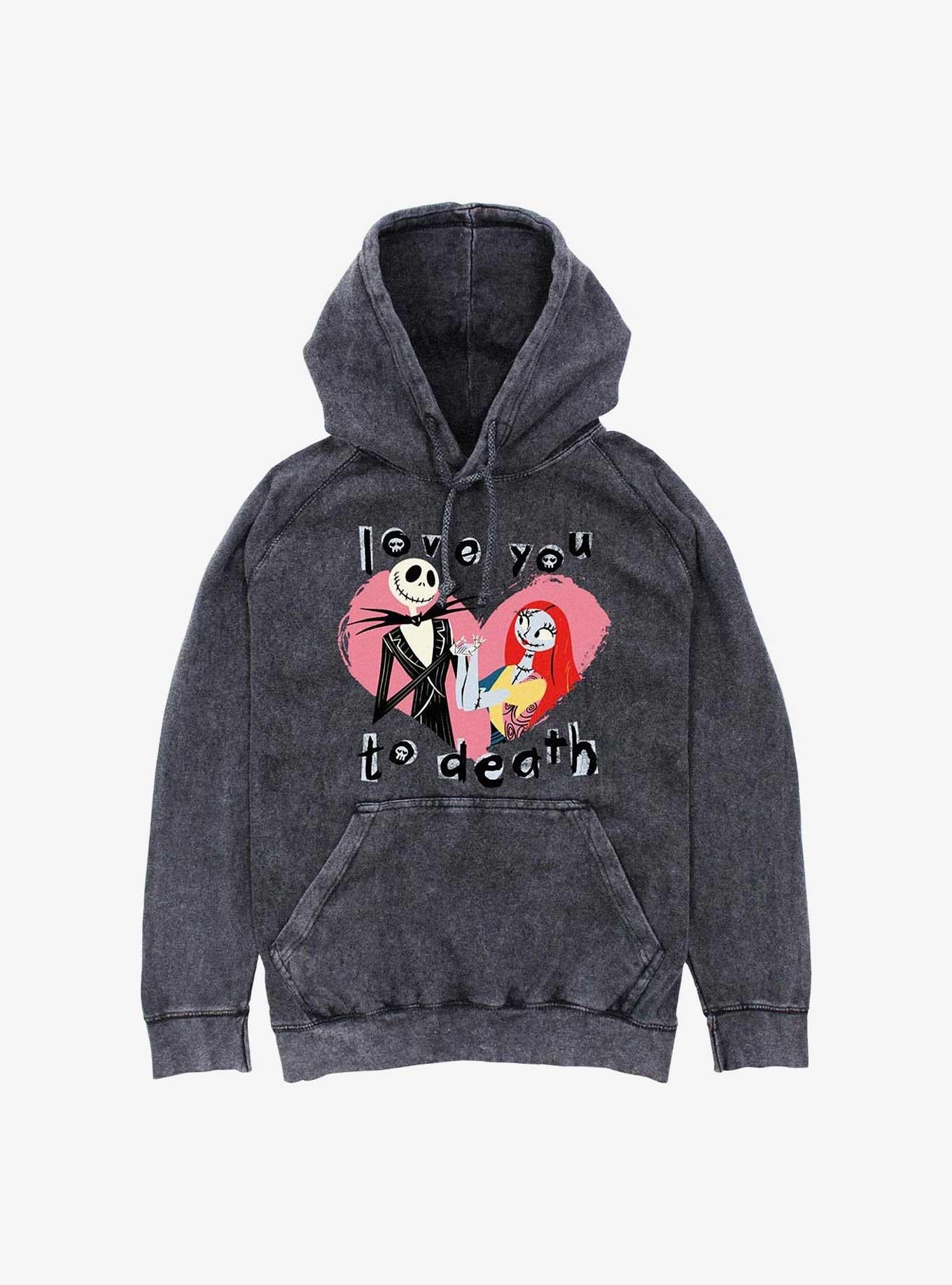 Disney The Nightmare Before Christmas Love You To Death Mineral Wash Hoodie
