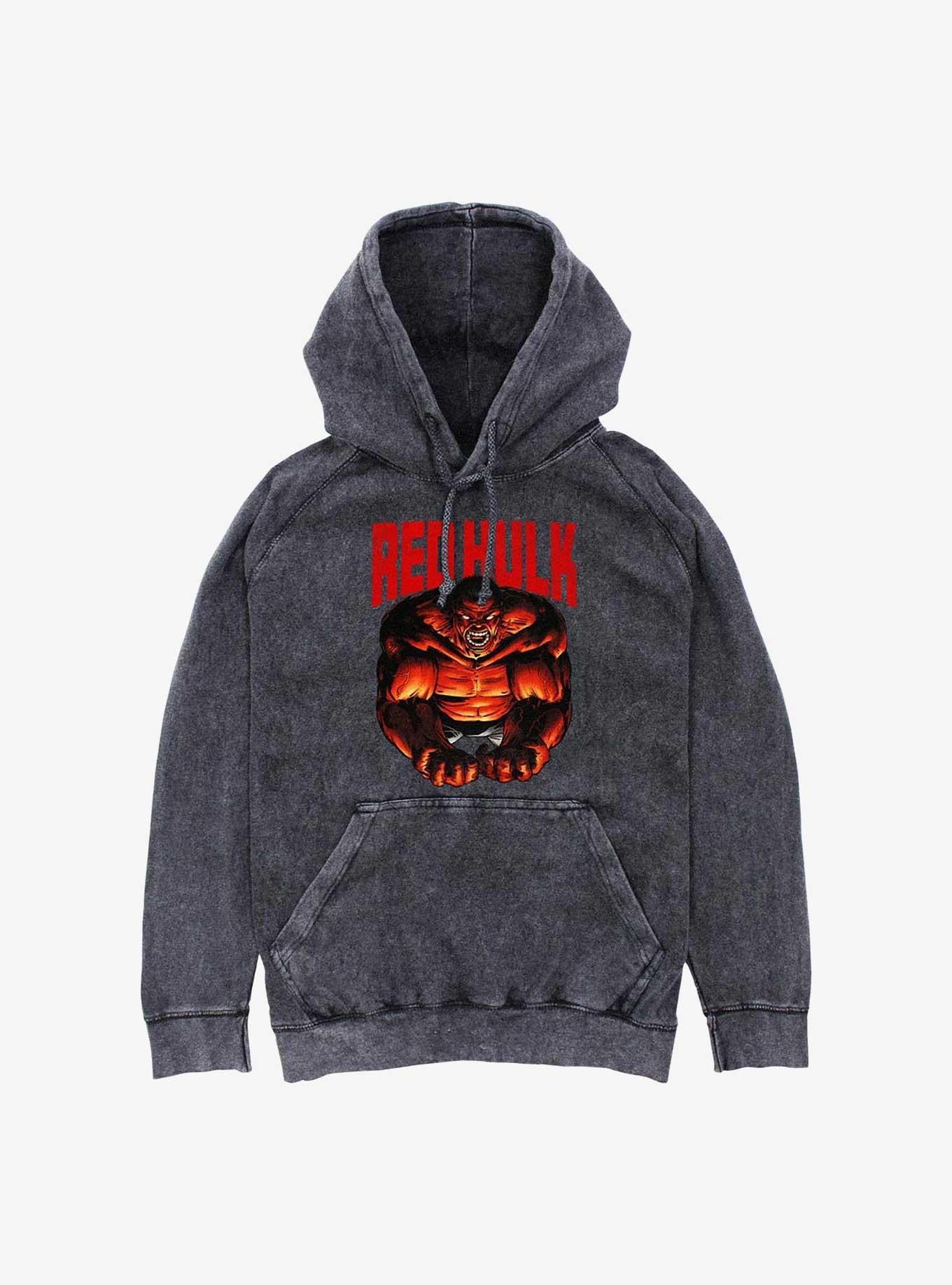 Marvel Red Hulk Mineral Wash Hoodie