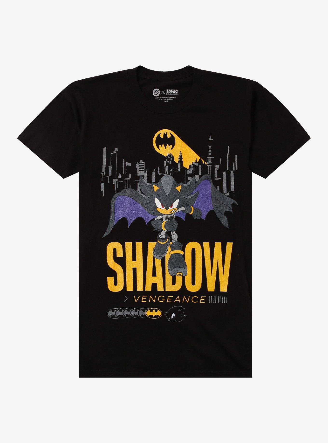 DC Comics Batman x Sonic the Hedgehog Shadow TShirt Graphic Tee | Graphic Tee | Unisex Shirt | Comfortable Daily Wear