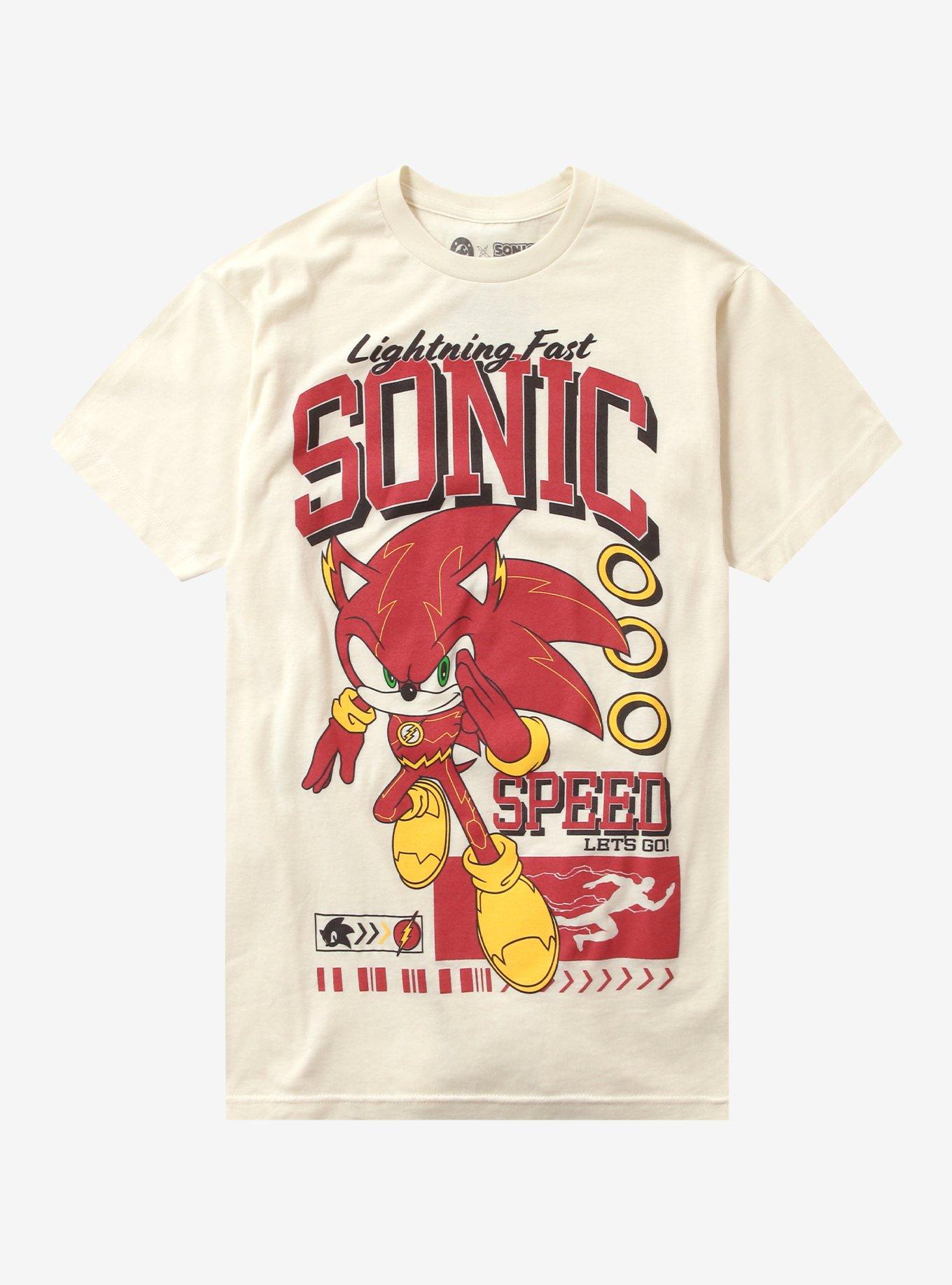DC Comics Flash X Sonic The Hedgehog TShirt Graphic Tee | Graphic Tee | Unisex Shirt | Premium Quality Apparel