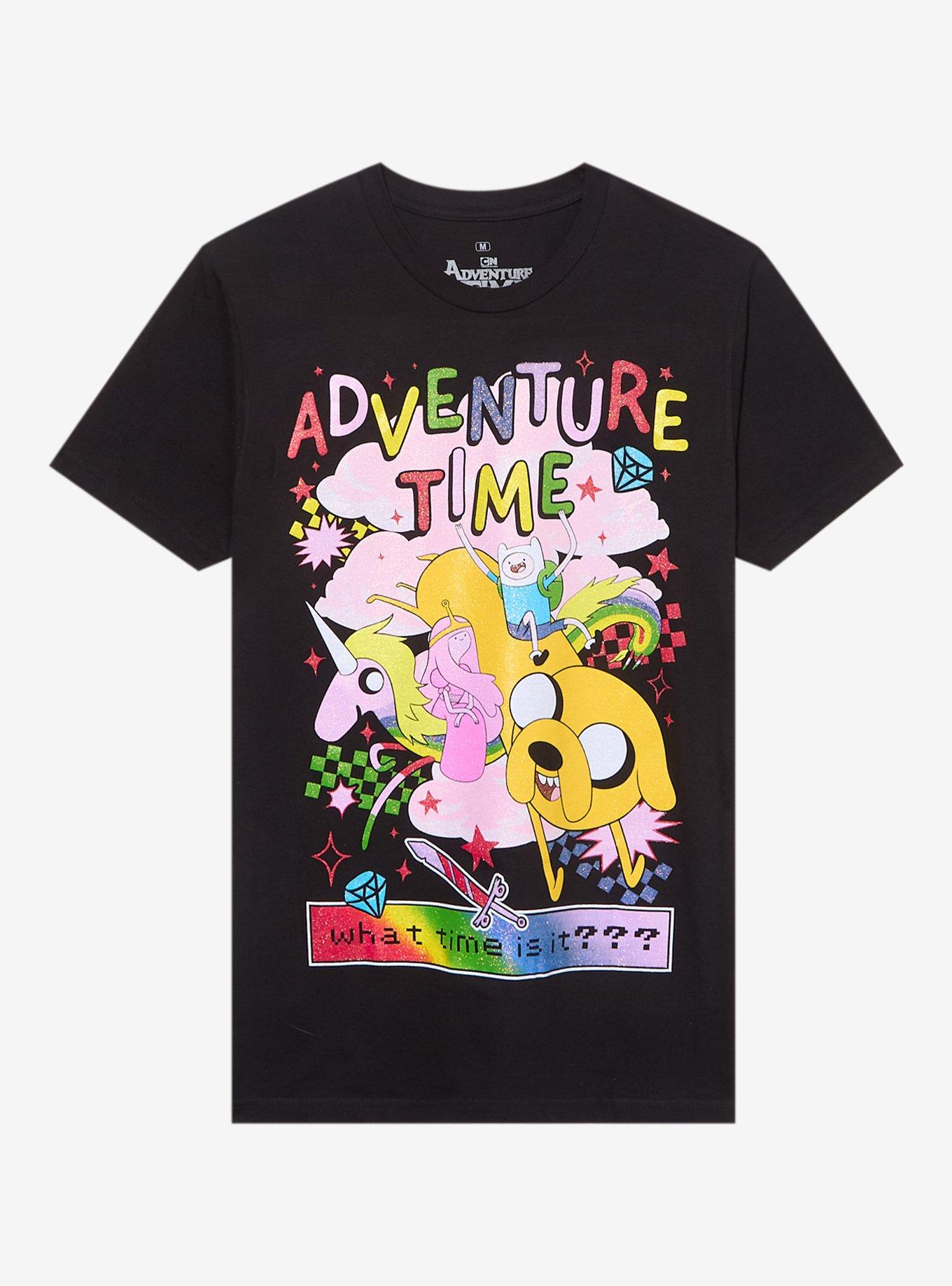 Adventure Time What Time Is It Glitter Girls TShirt Graphic Tee | Graphic Tee | Unisex Shirt | High-Quality Print