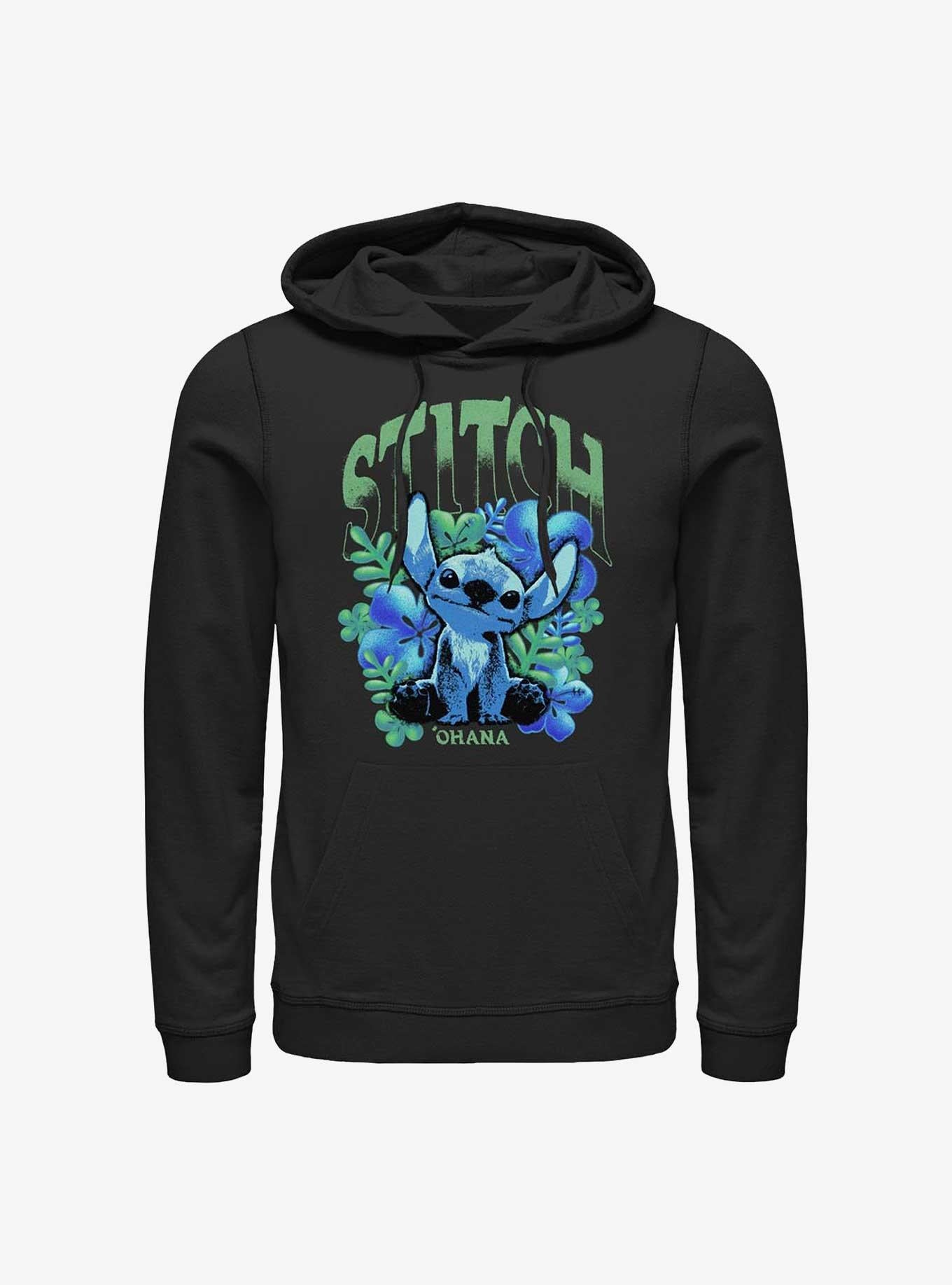 Disney Lilo & Stitch Dark Flowers Hoodie Hot Topic Exclusive