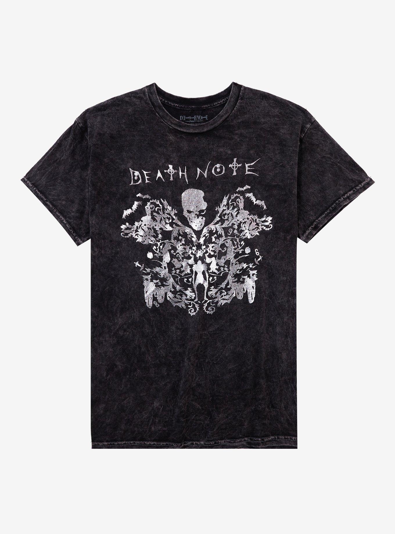 Death Note Silver Foil Filigree Dark Wash Girls TShirt Graphic Tee | Graphic Tee | Unisex Shirt | Perfect Gift For Fans