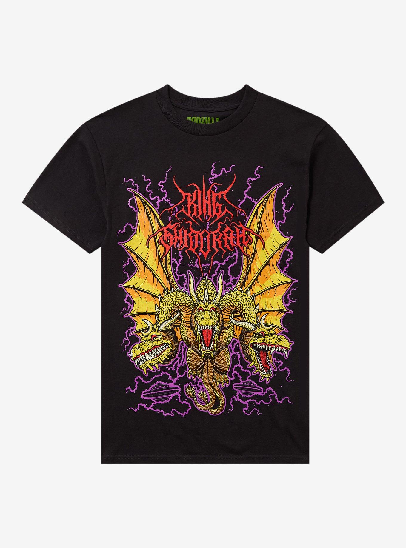 Ghost X Ghost Godzilla King Ghidorah Metal T-Shirt