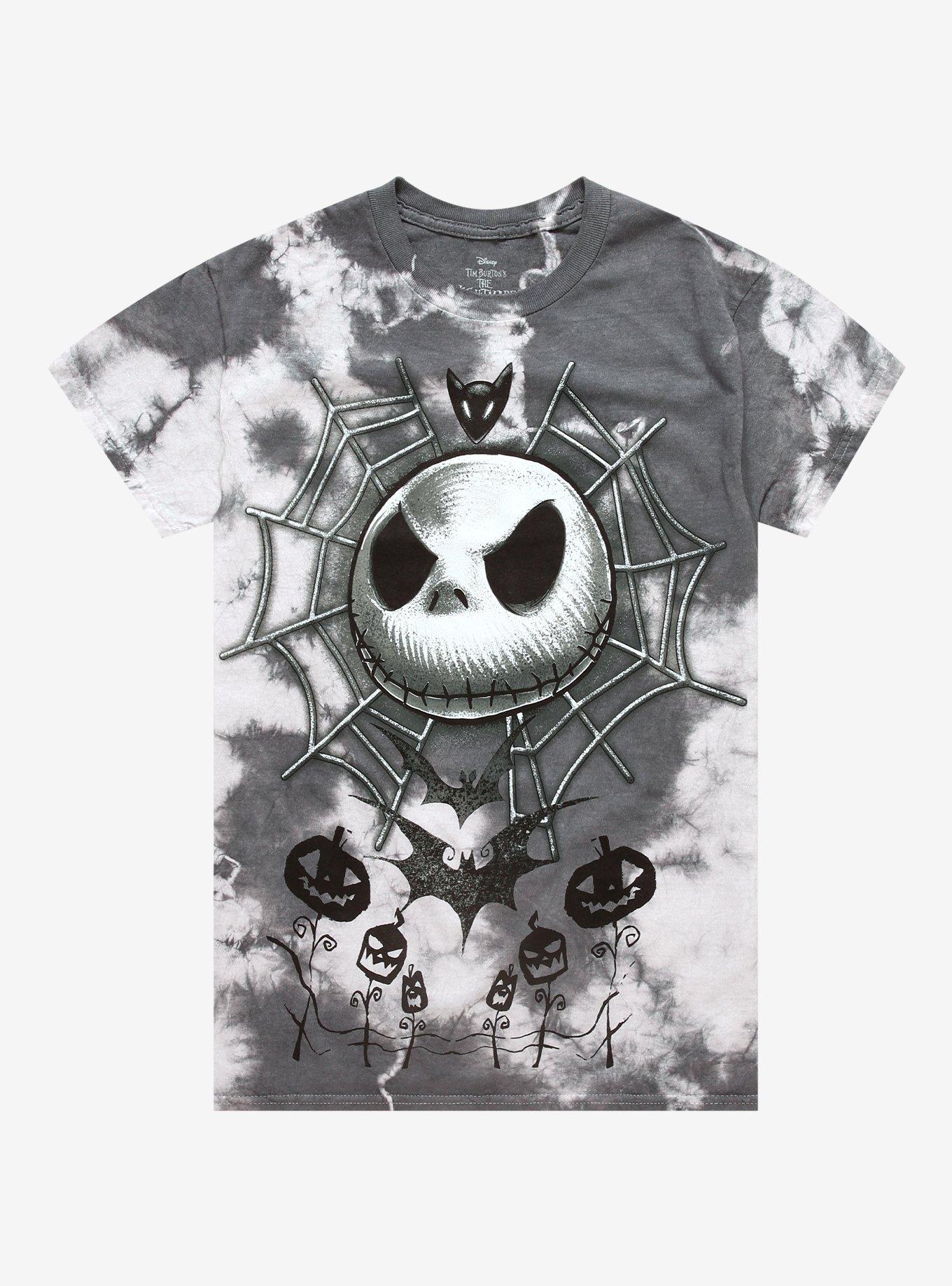 The Nightmare Before Christmas Jack Spiderweb Tie-Dye T-Shirt