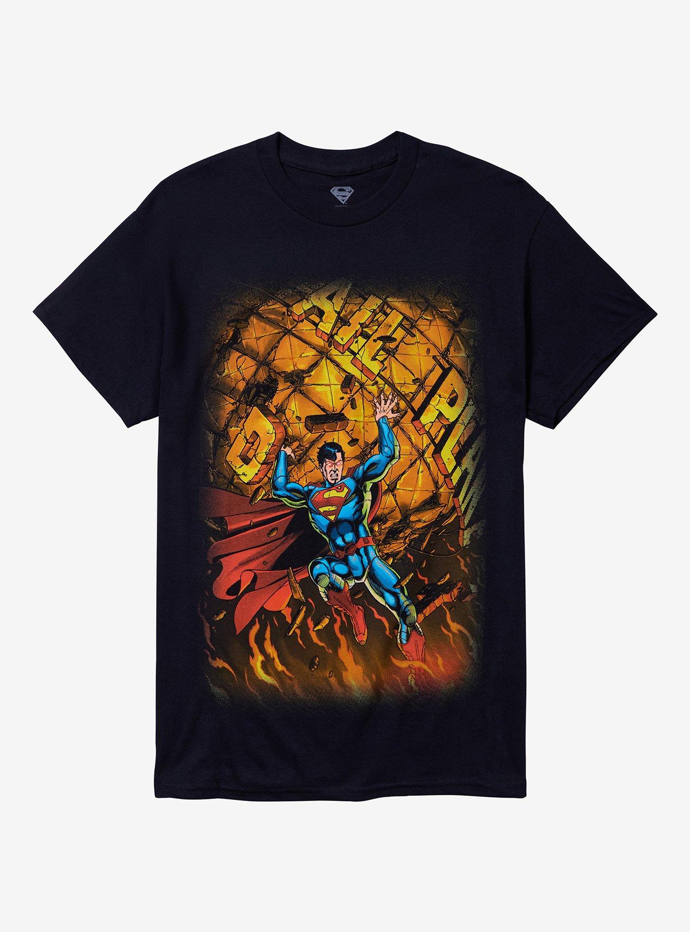 DC Comics Superman Daily Planet Flames TShirt Graphic Tee | Graphic Tee | Unisex Shirt | High-Quality Print