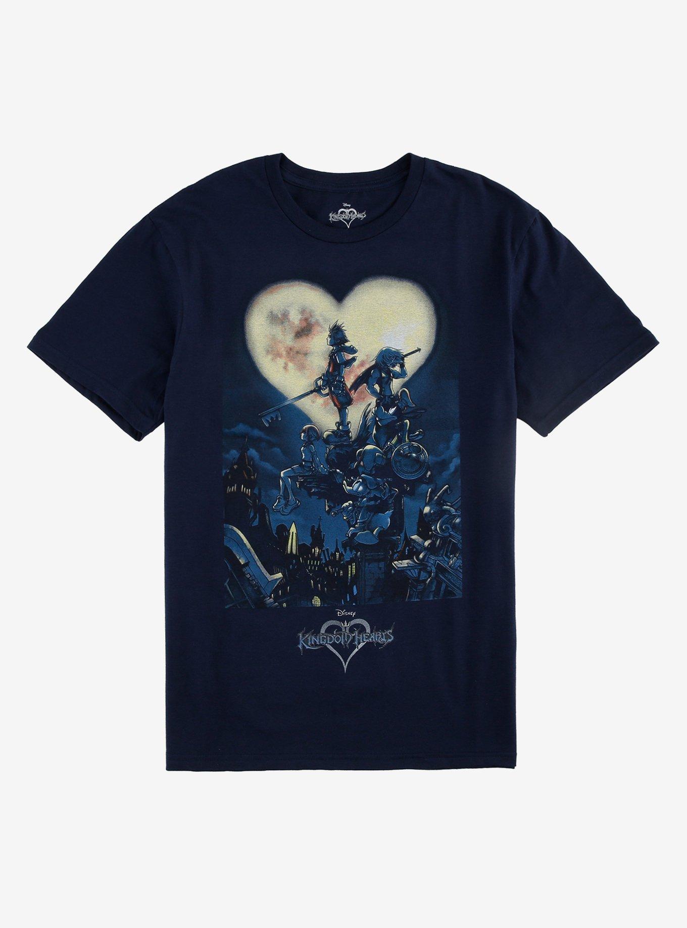 Disney Kingdom Hearts Group Moon Poster TShirt Graphic Tee | Graphic Tee | Unisex Shirt | High-Quality Print