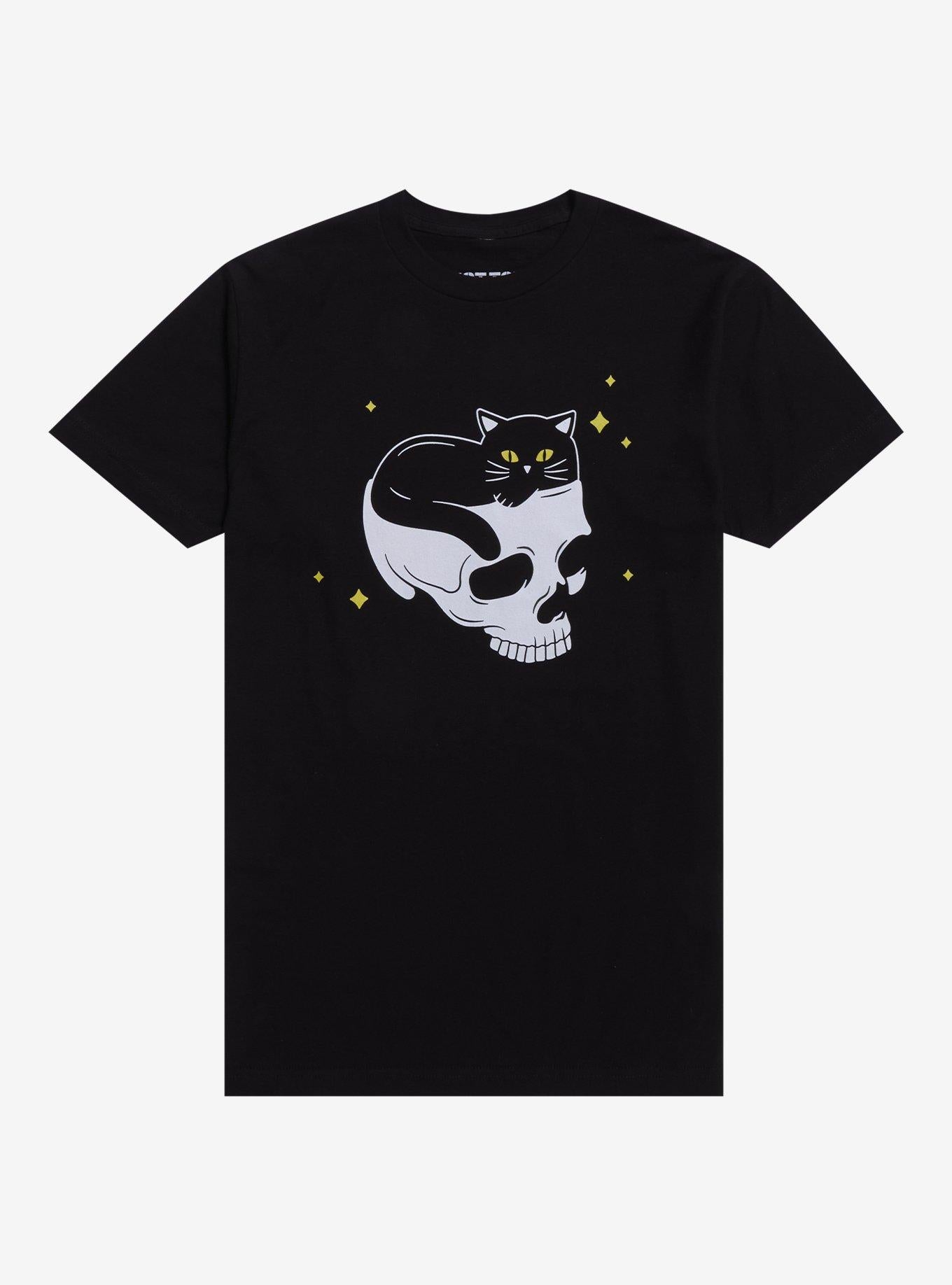 Black Cat Skull TShirt Graphic Tee | Graphic Tee | Unisex Shirt | Premium Quality Apparel