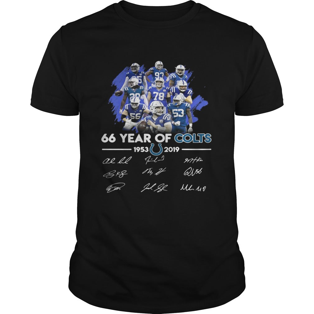 66 years of Colts 19532019 signature shirt