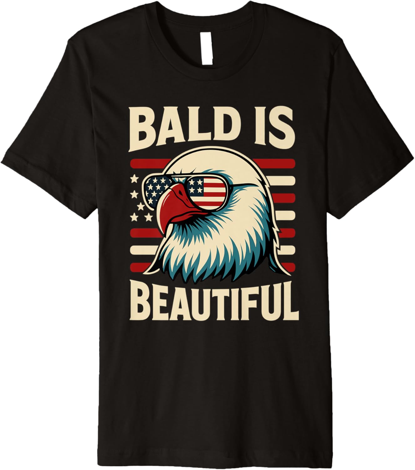 Bald is Beautiful American Eagle Design \u2013 Patriotic Humor Premium