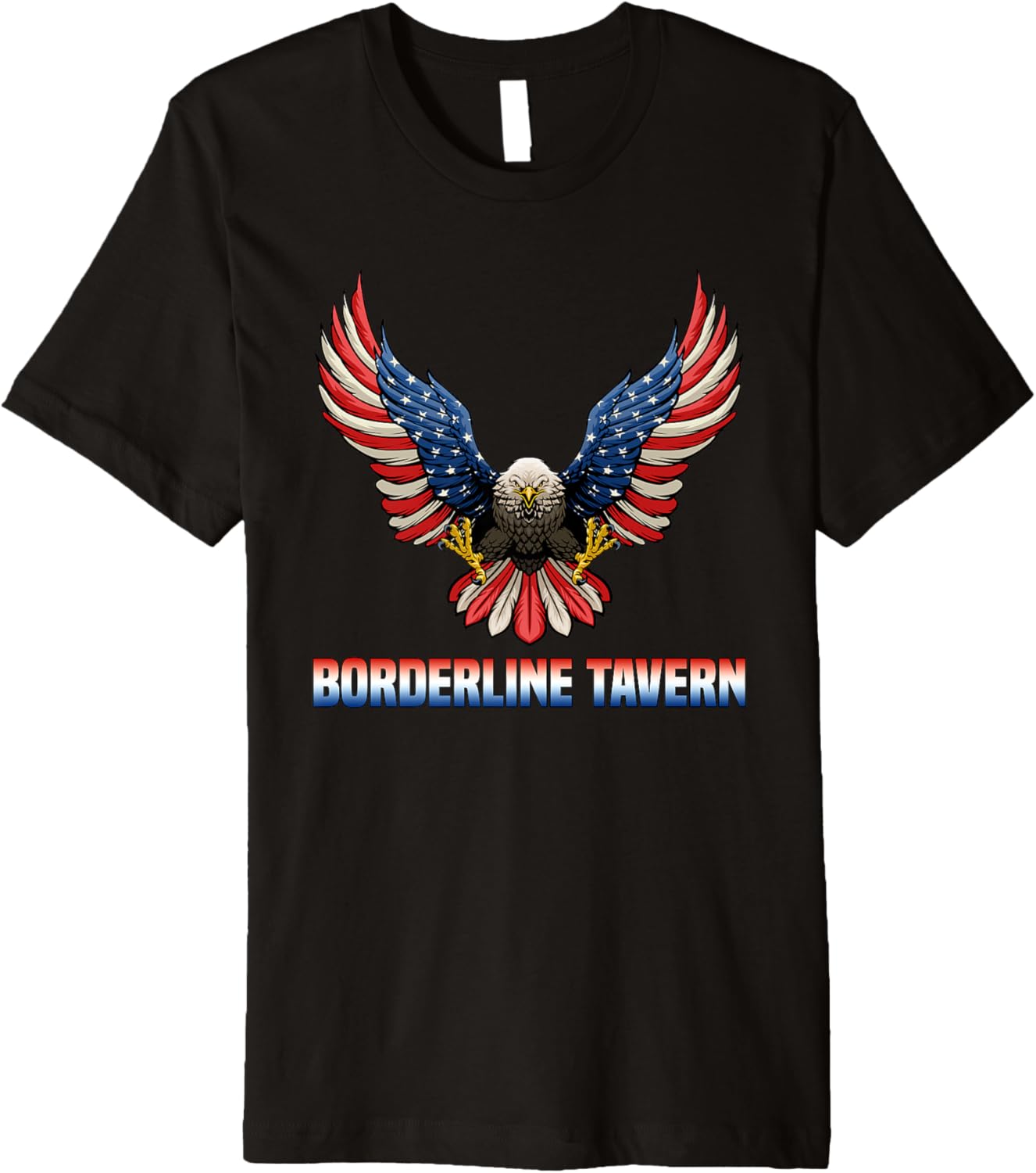 Borderline Tavern Eagle American Flag 4th of July Premium