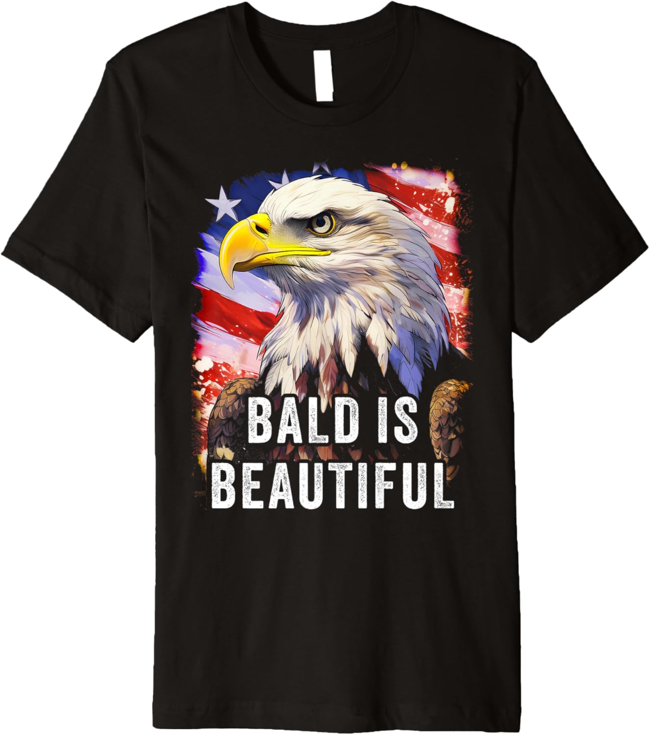 Bald is Beautiful \u2013 Epic American Flag USA with Eagle Premium