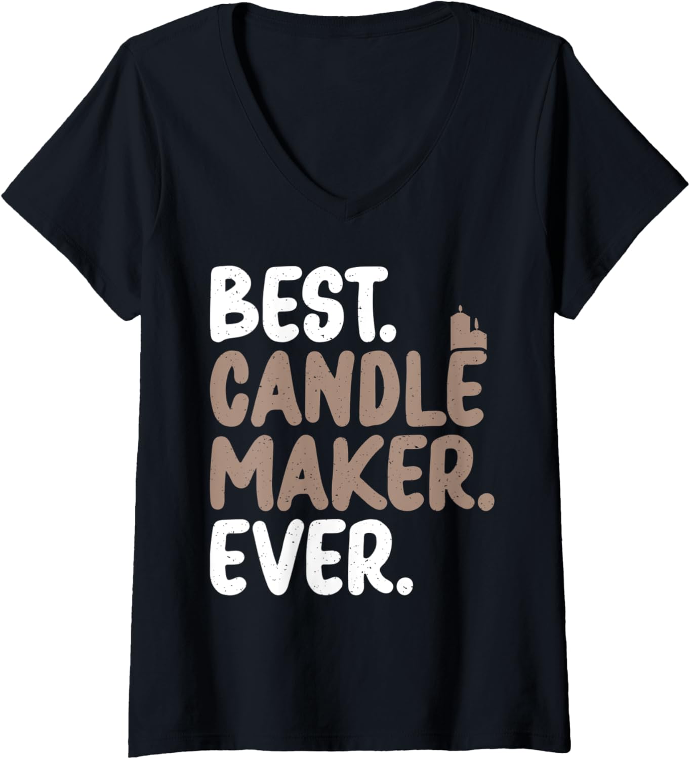 Womens Best Candle Maker Candle Making Lover Expert V-Neck