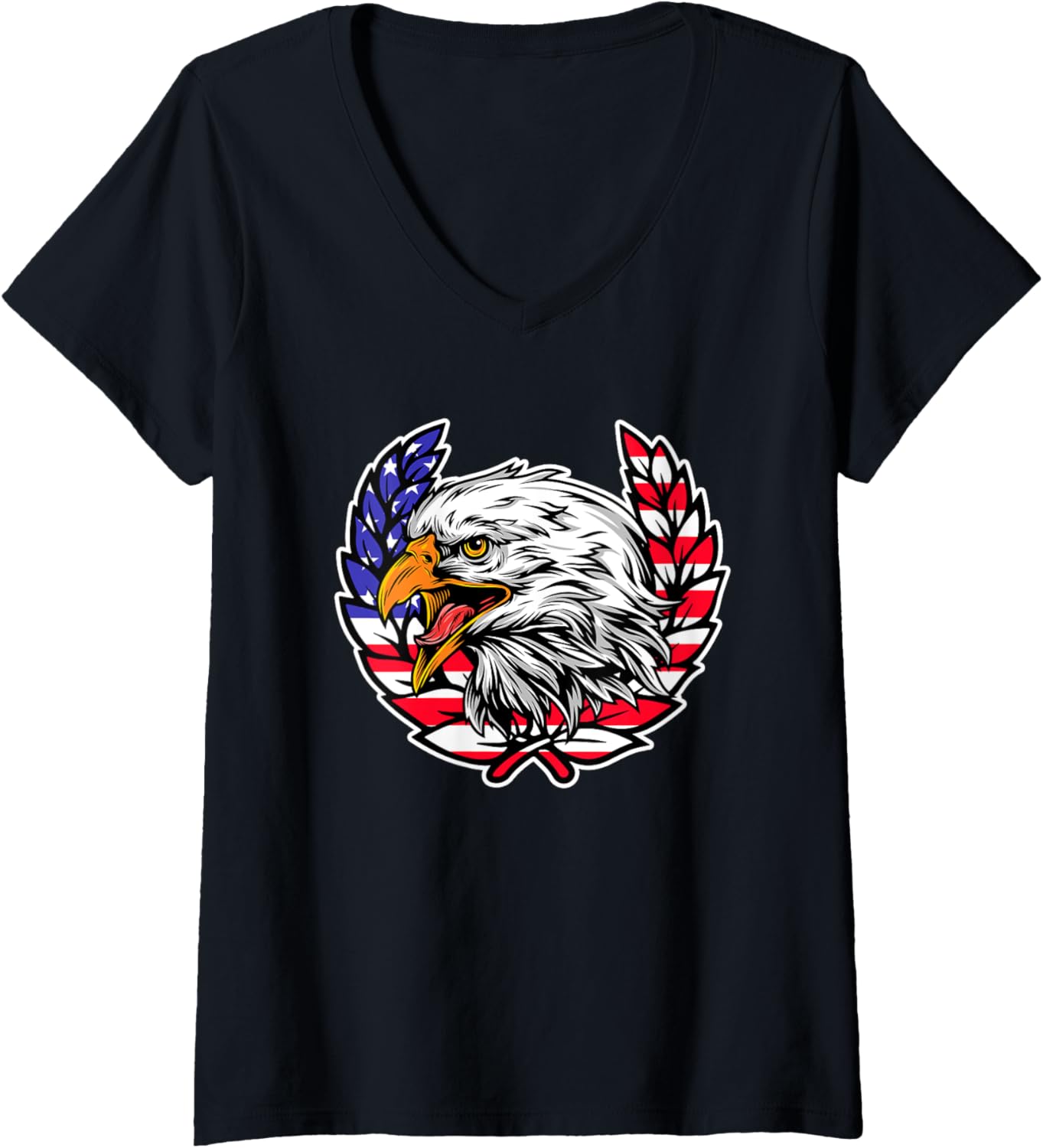 American Bald Eagle - Patriotic USA V-Neck