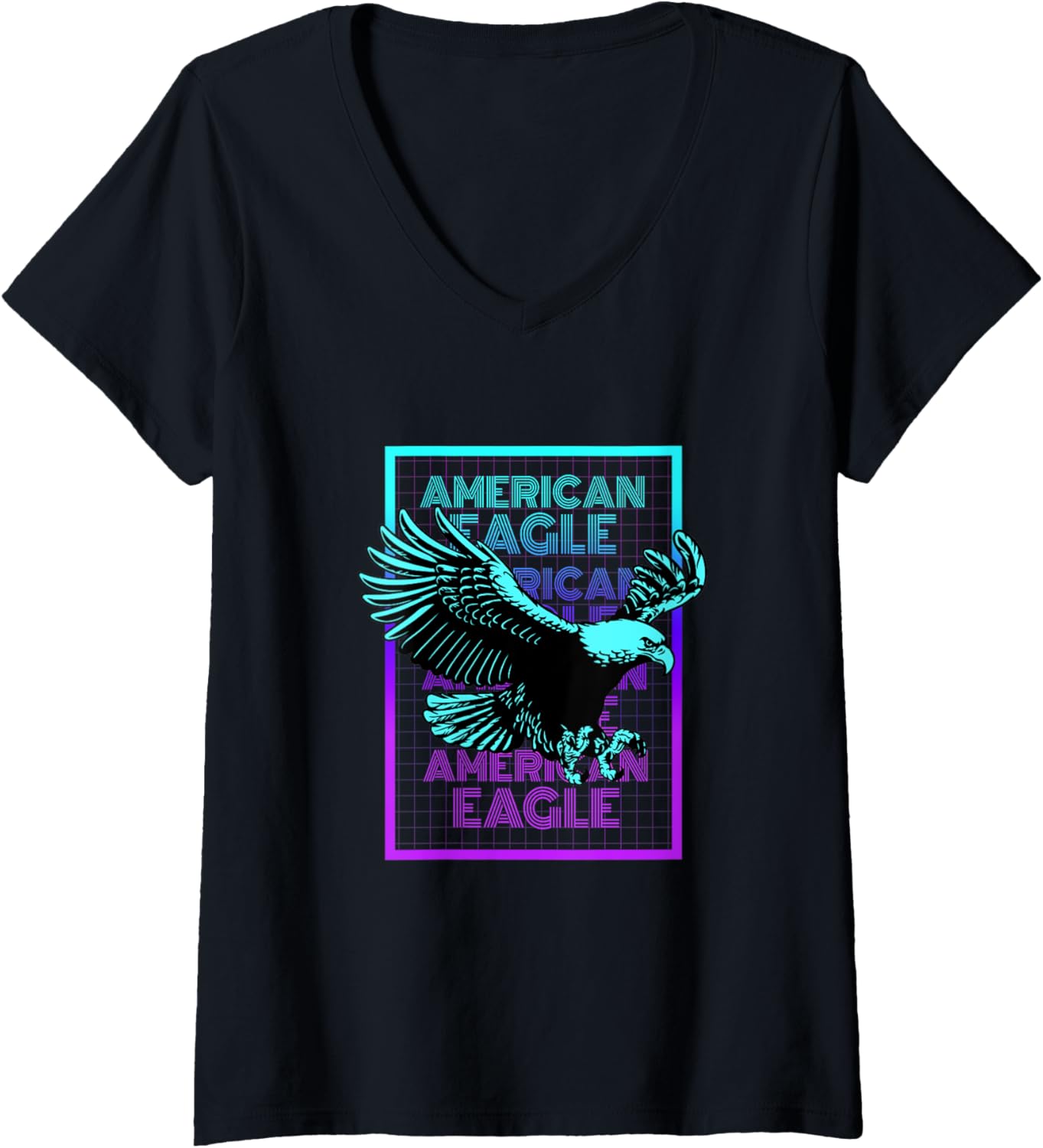 American Eagle Vintage Retro American Eagle V-Neck