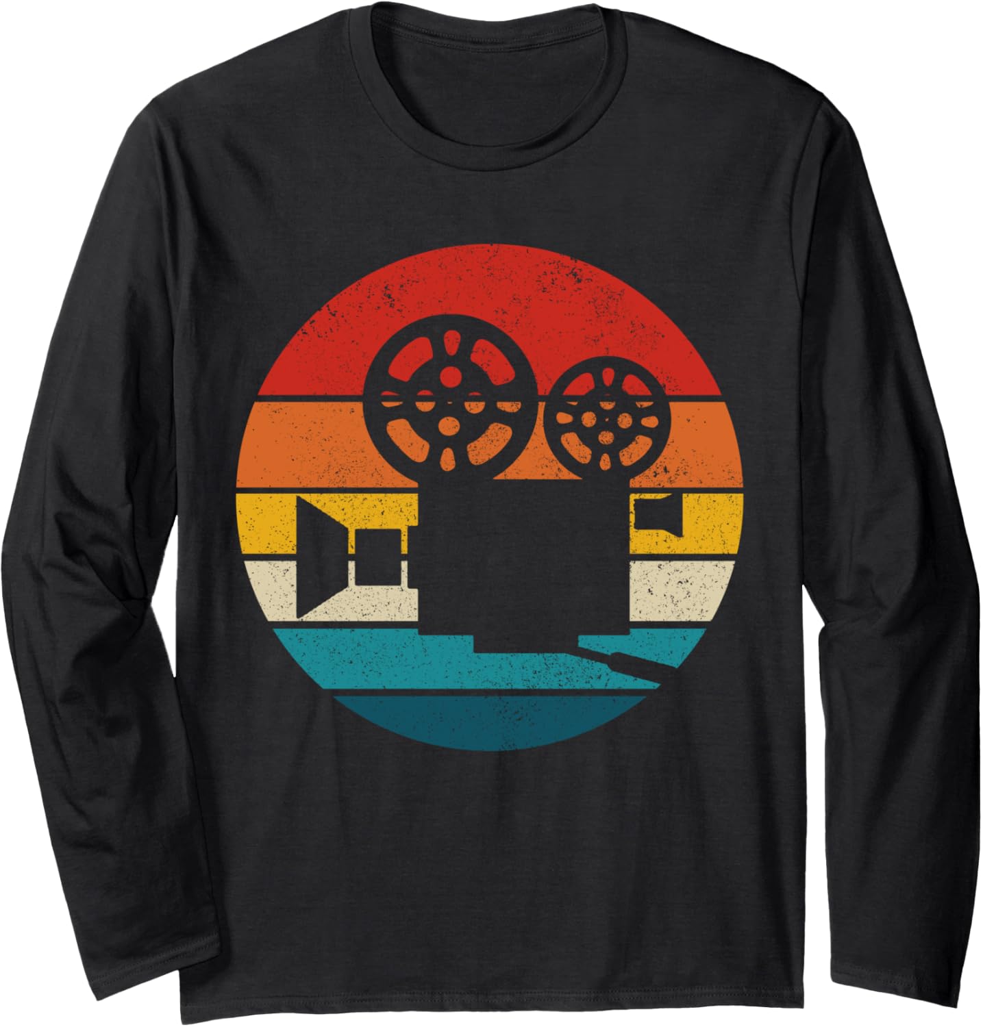 Camera Vintage Movie Director Chair Film Making Filmmaker Long Sleeve