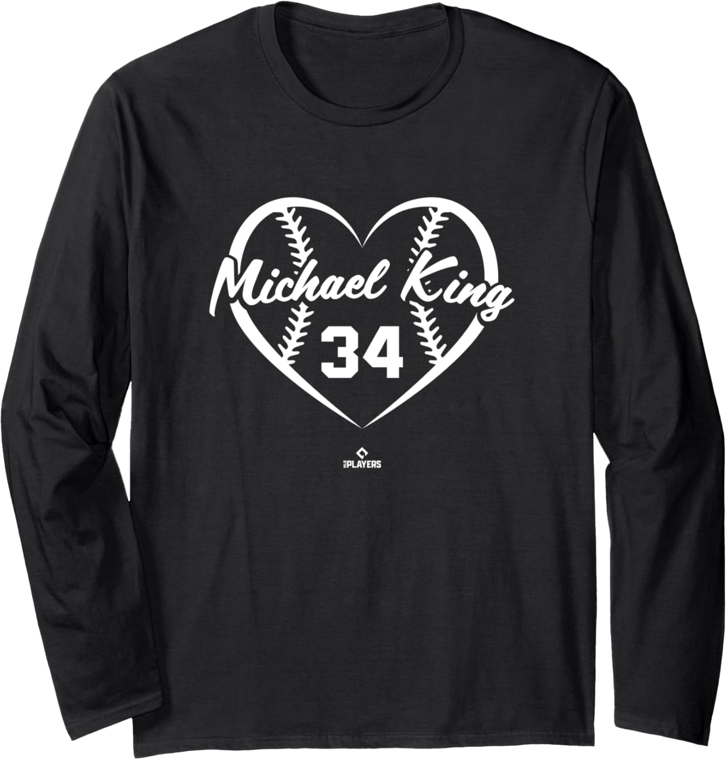Baseball Heart Number Michael King New York MLBPA Long Sleeve