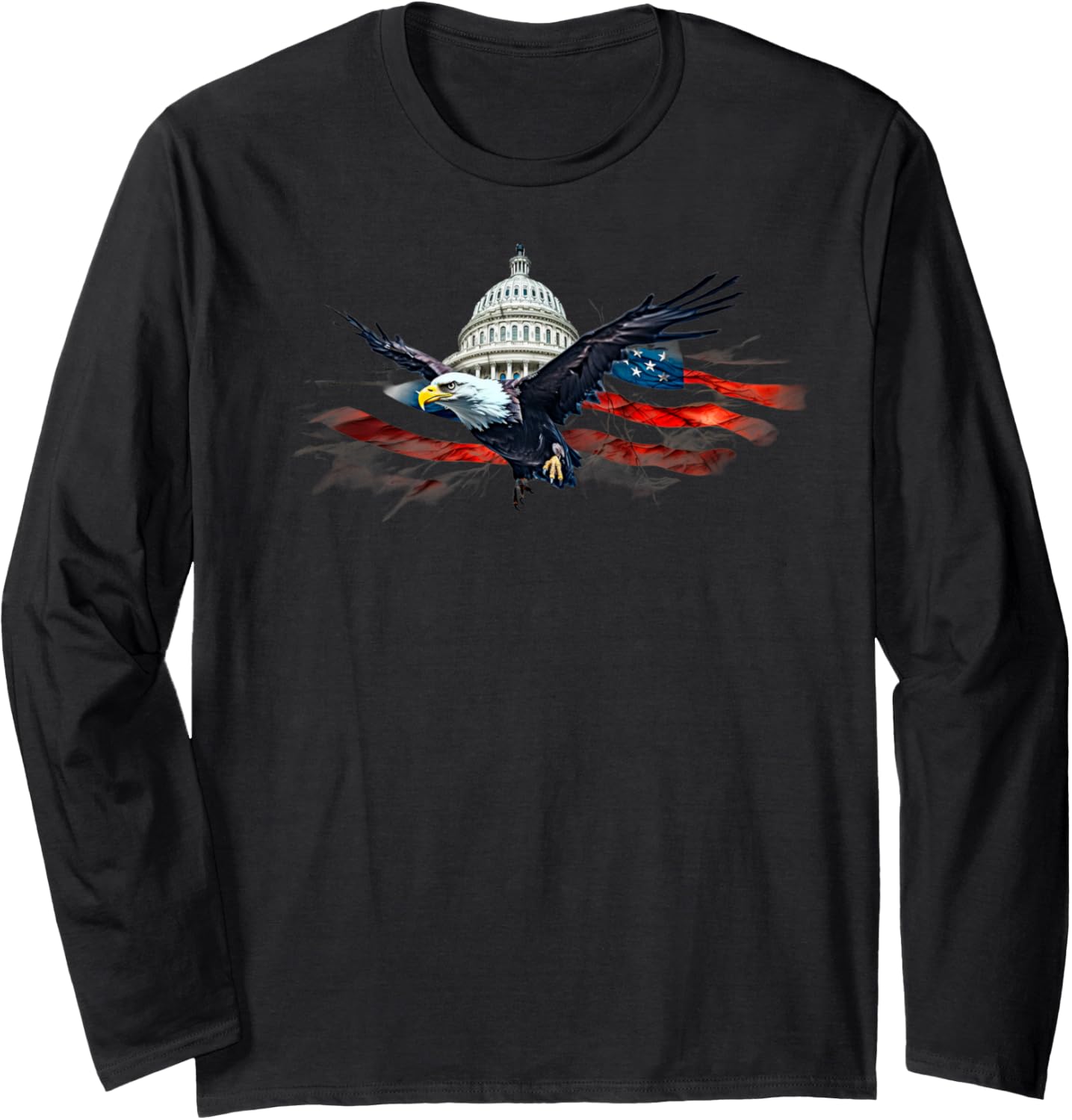 4th July American Pride American Eagle Symbol of Freedom Long Sleeve
