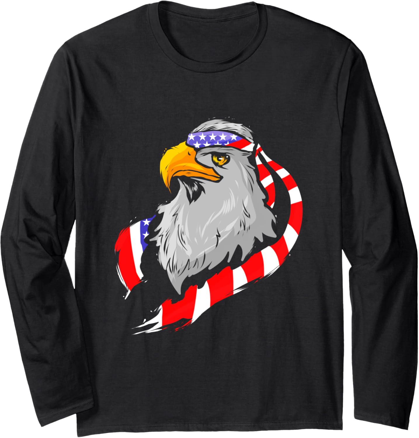 American Bald Eagle American 4th of July Patriotic Long Sleeve