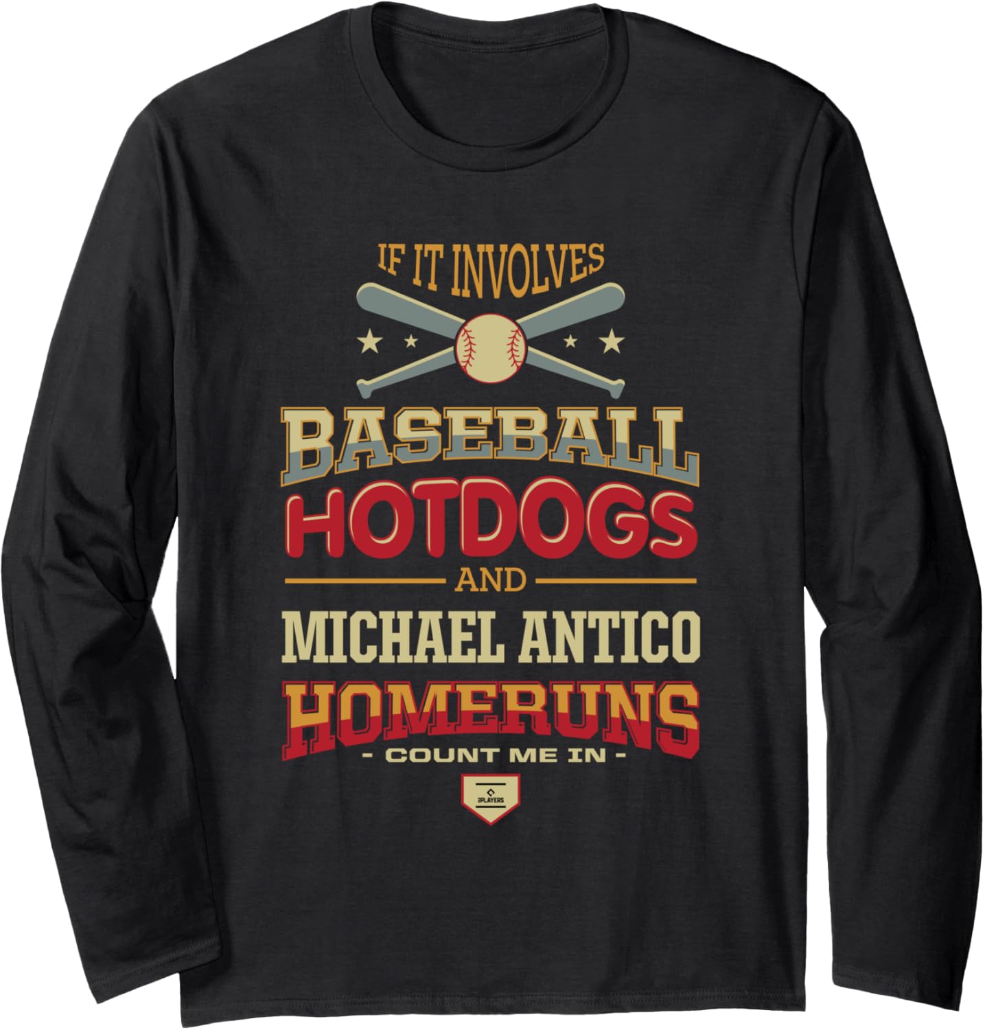 Baseball, Hotdogs and Michael Antico Prospect Baseball Fan Long Sleeve